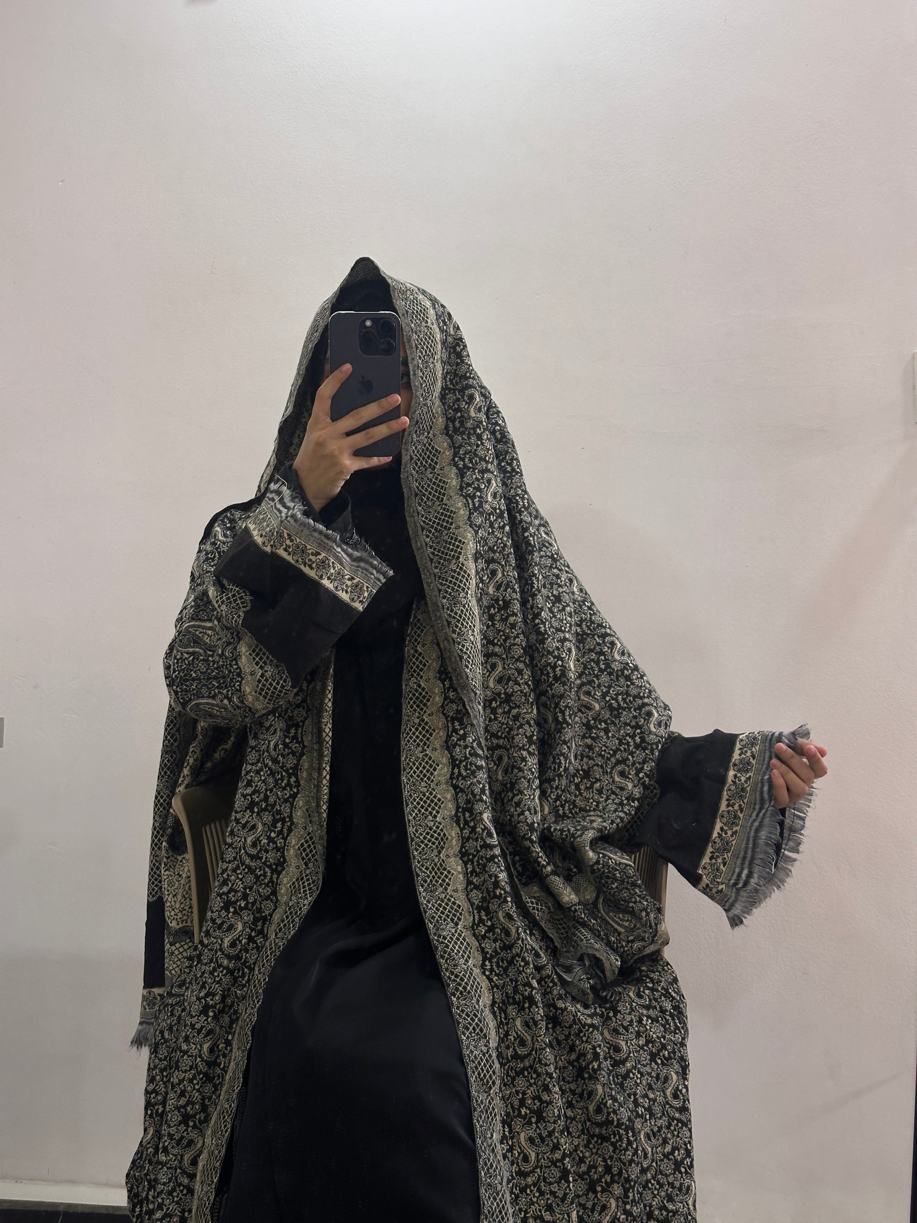 Pashmina abaya with shawl