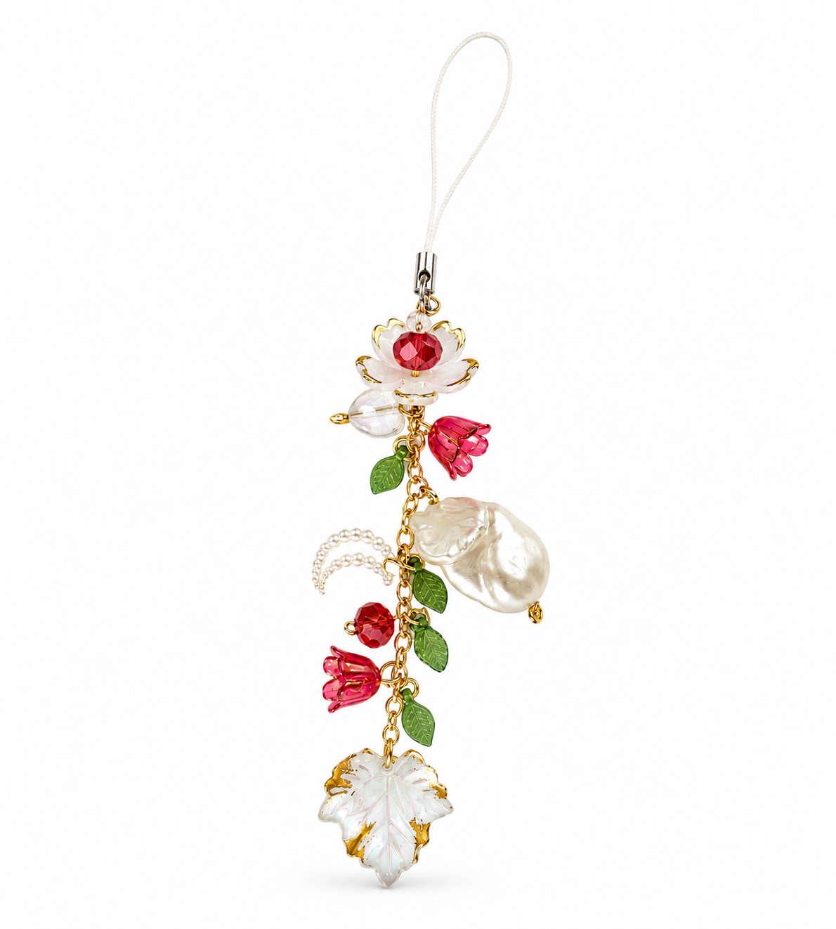Leaf phone charm