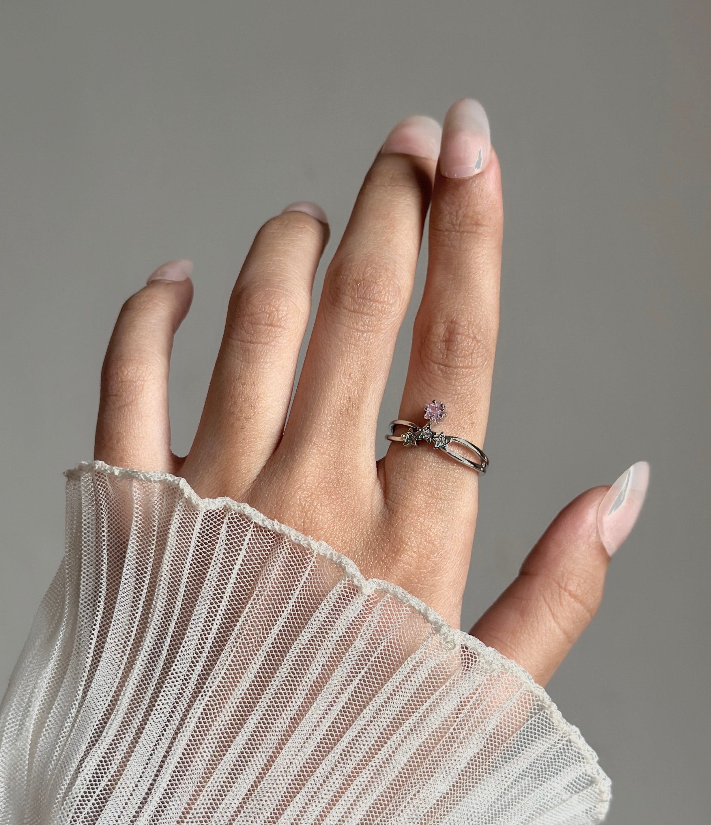 Crystal crown ring