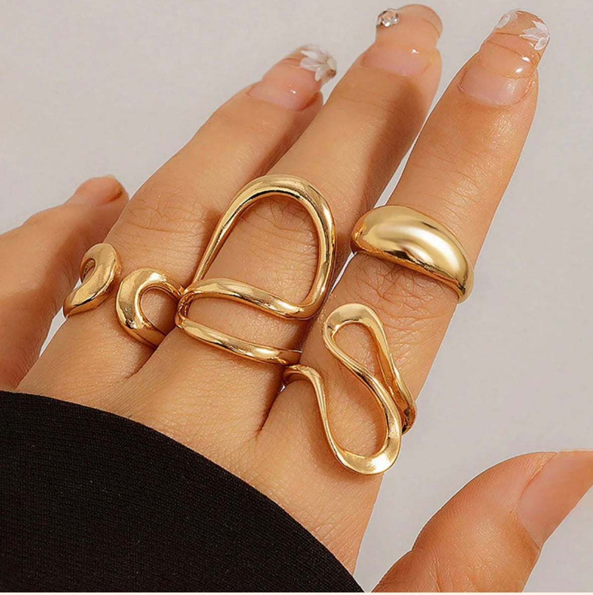 Stackable pack of 4 ring