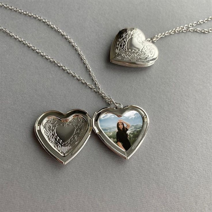 Small silver locket