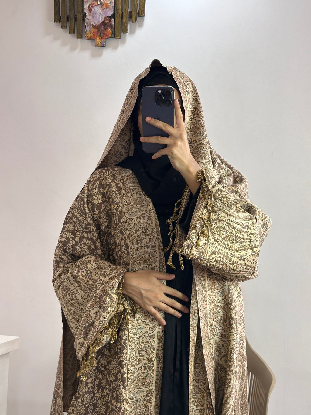 Pashmina abaya with shawl