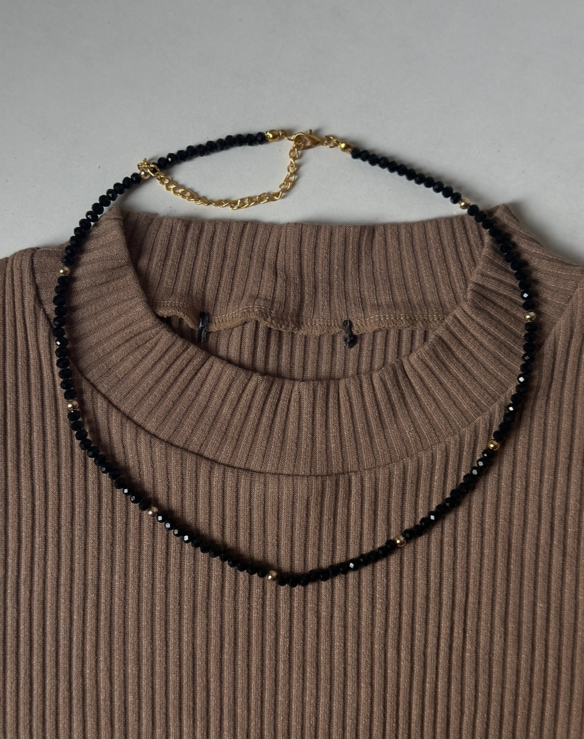 Black beaded necklace (pack of 3)