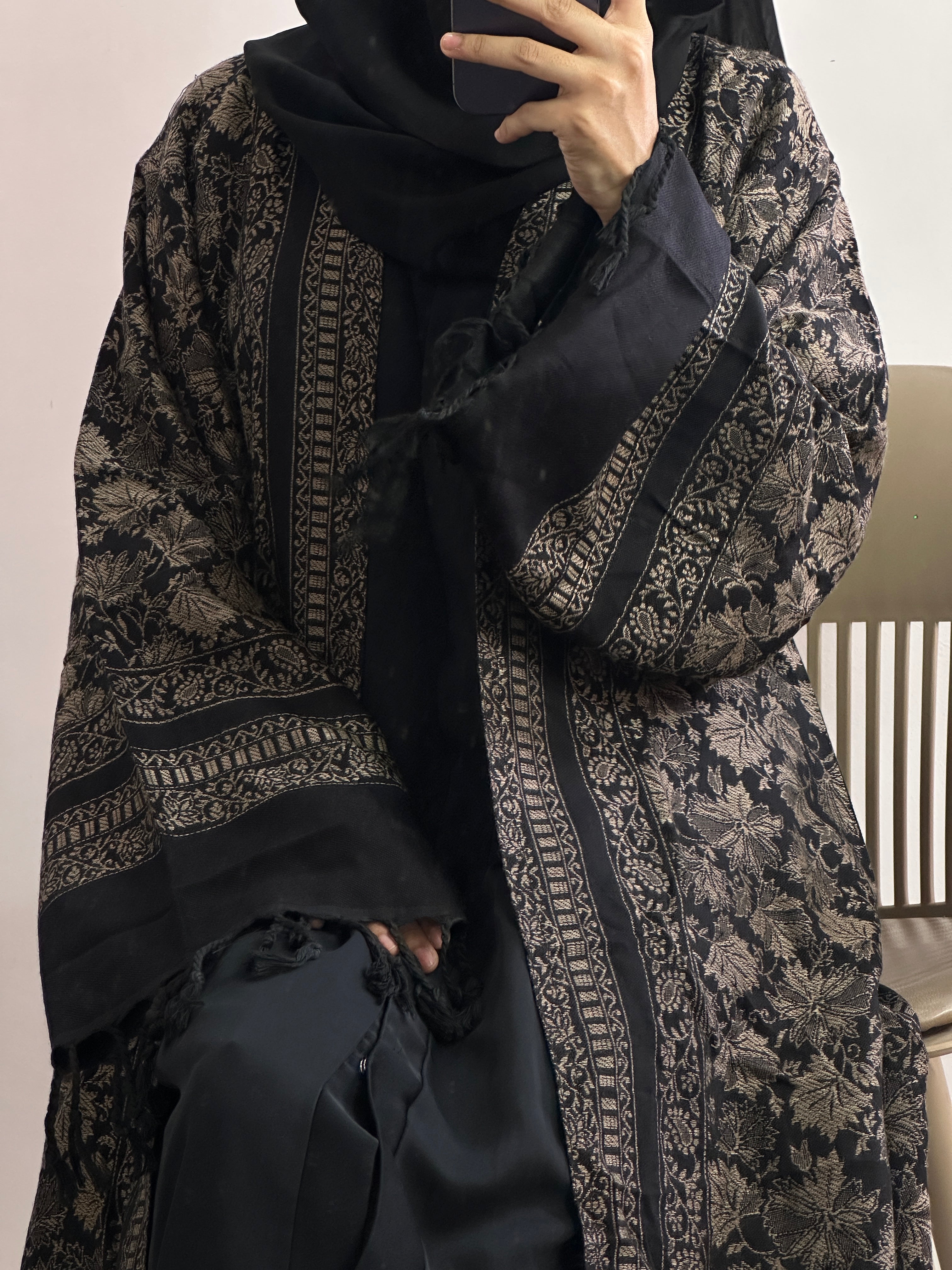 Pashmina abaya with shawl