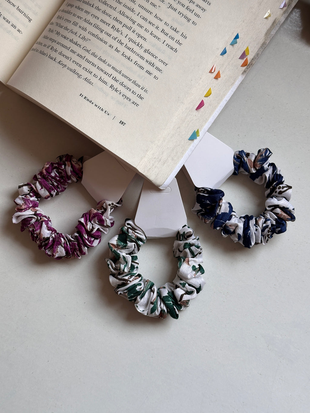 Cotton printed scrunchie