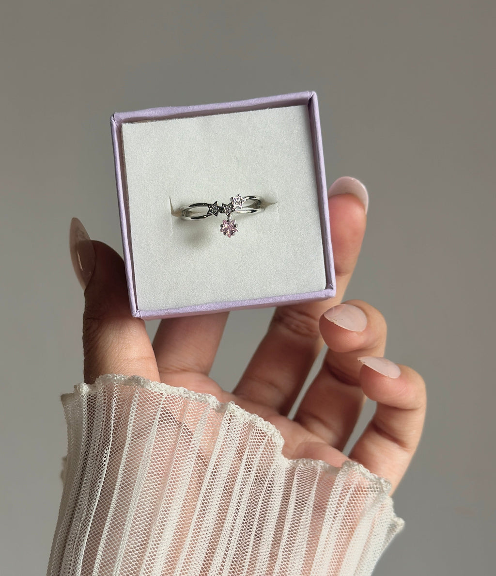 Crystal crown ring