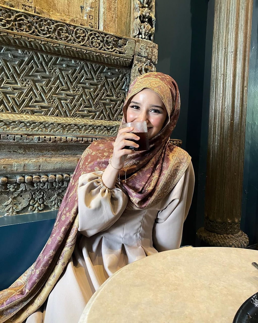 Pink pashmina shawl