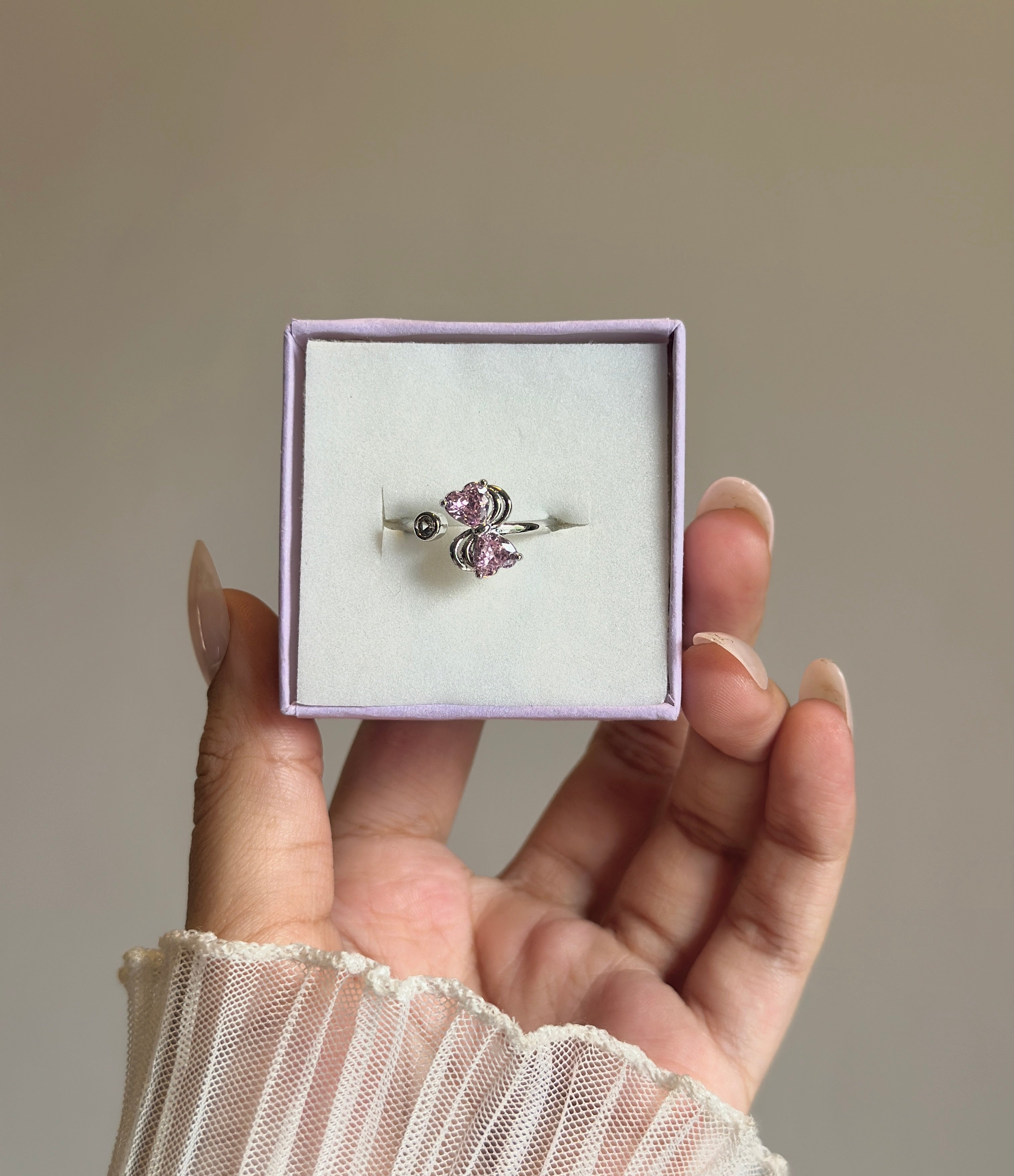 Blush bow Ring