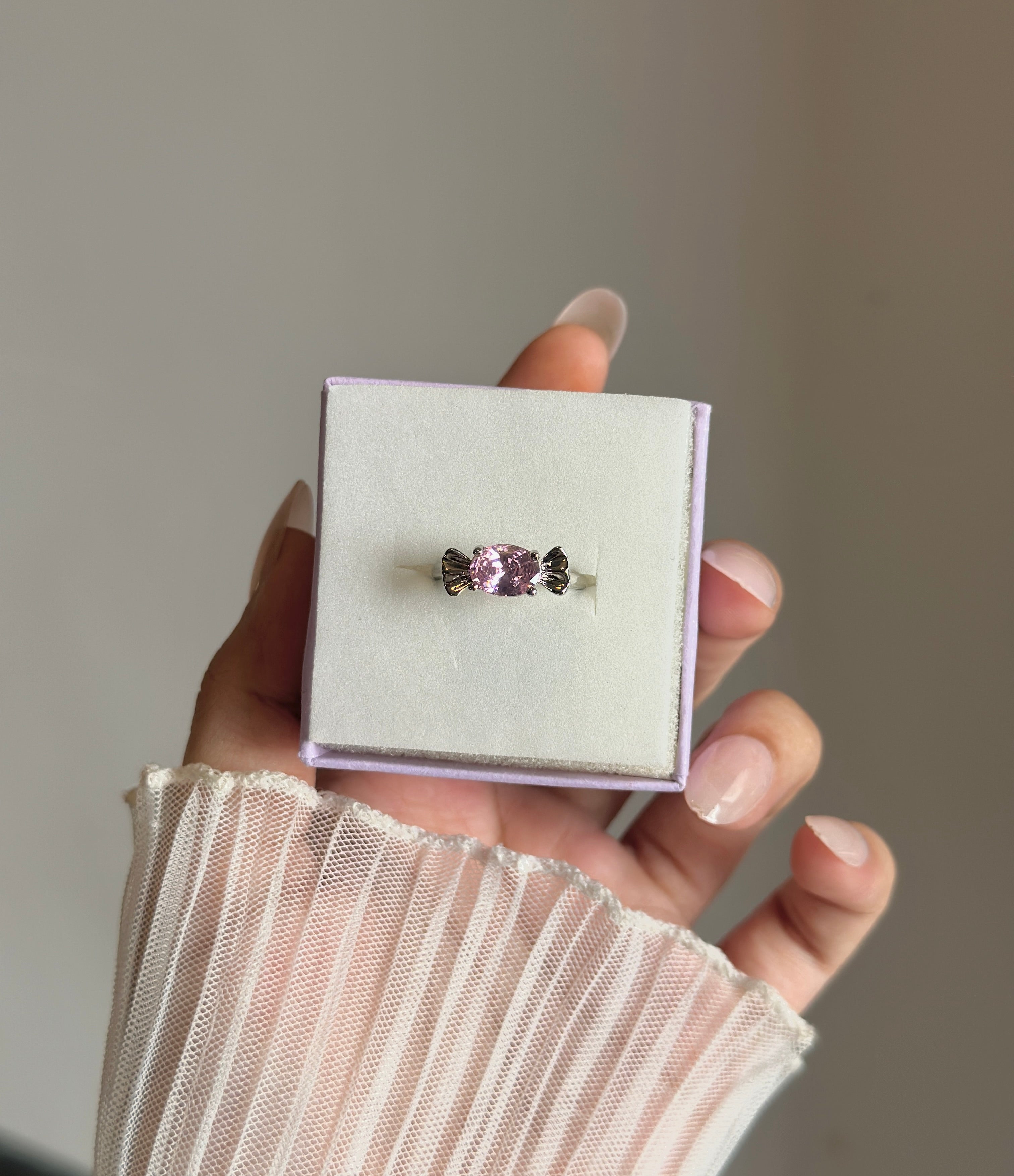 Candy Blush Crystal Ring