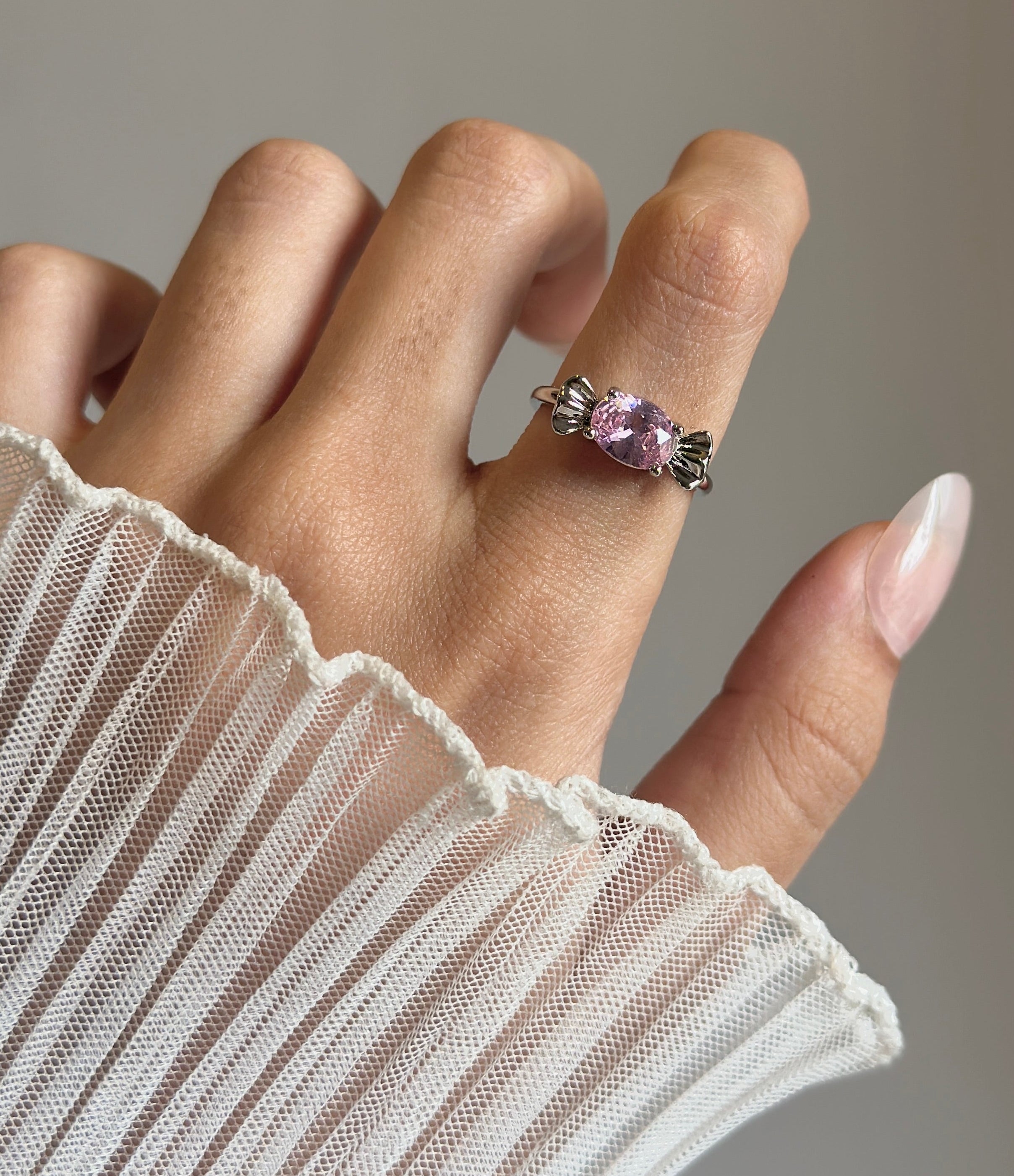 Candy Blush Crystal Ring