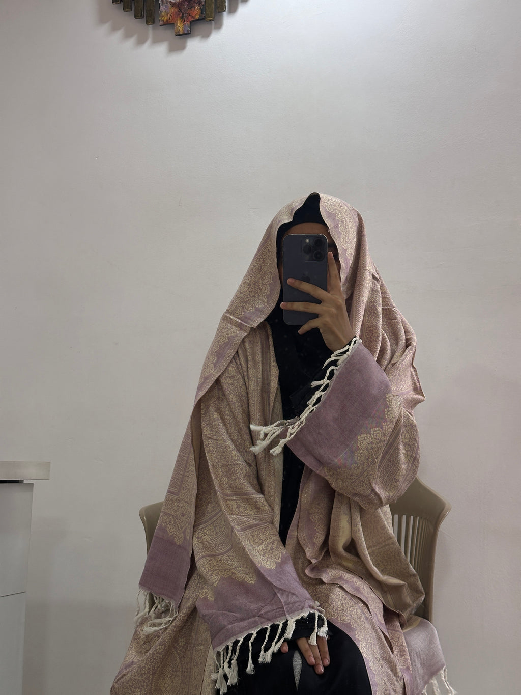 Pashmina abaya with shawl