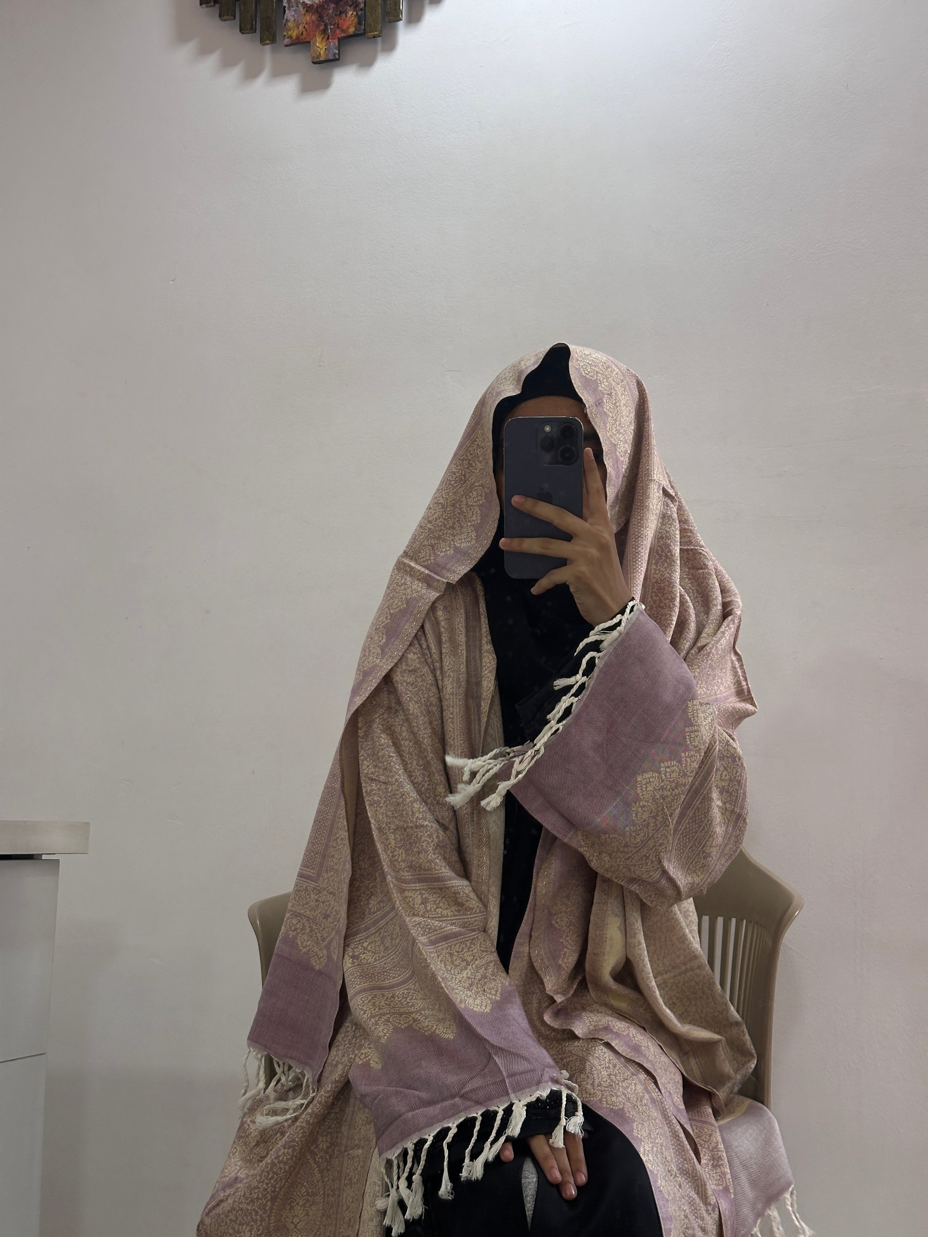 Pashmina abaya with shawl