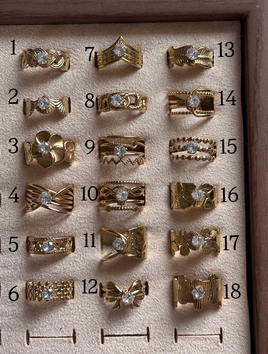 Anti tarnished adjustable rings