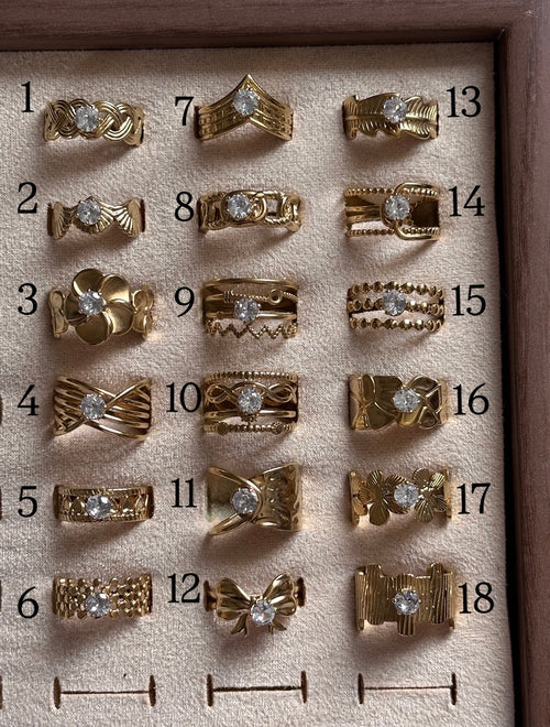 Anti tarnished adjustable rings