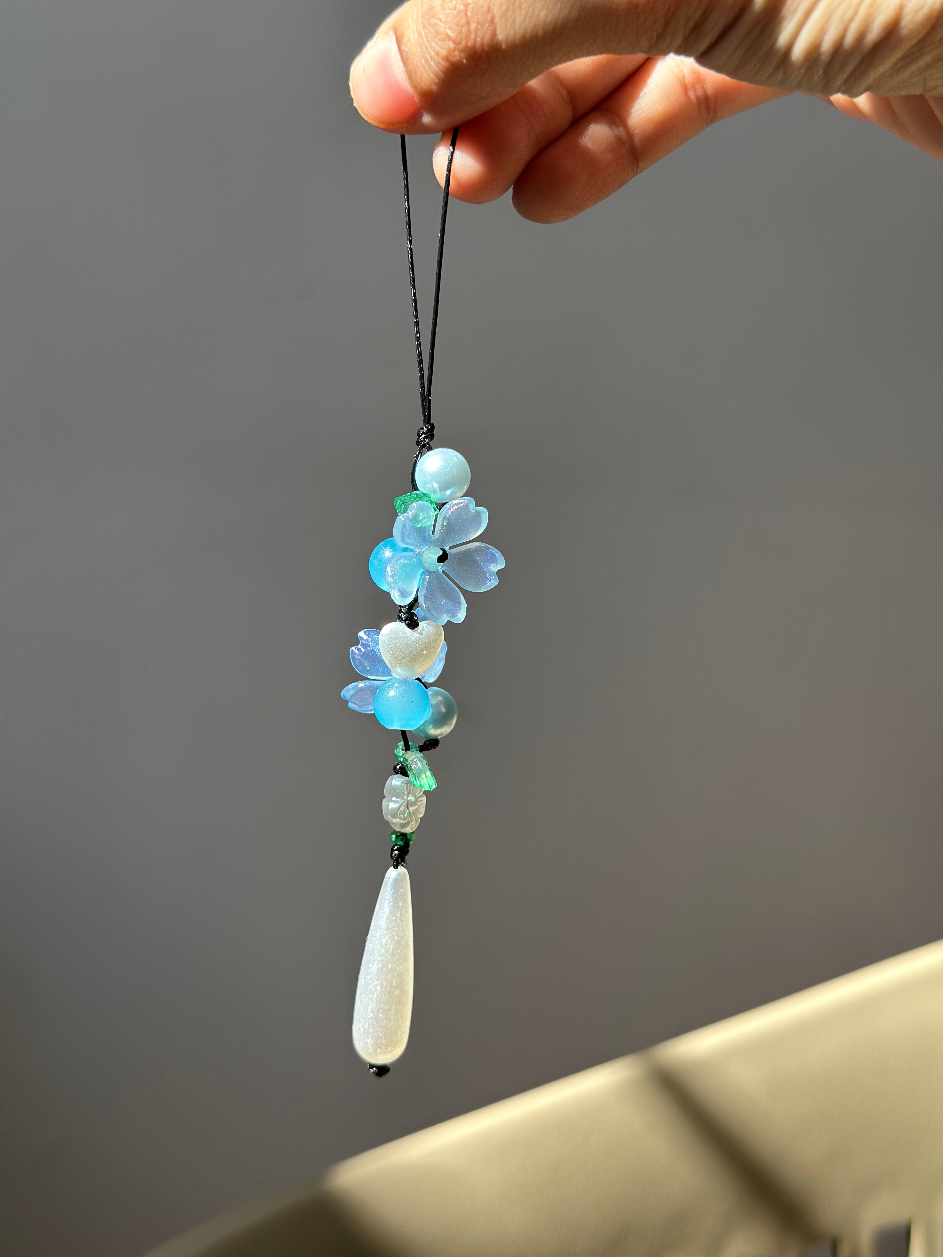 Blue flower charm