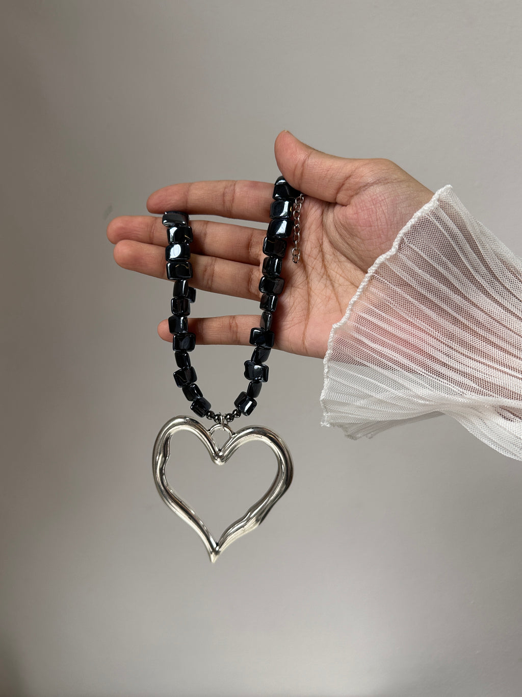 Premium big heart necklace
