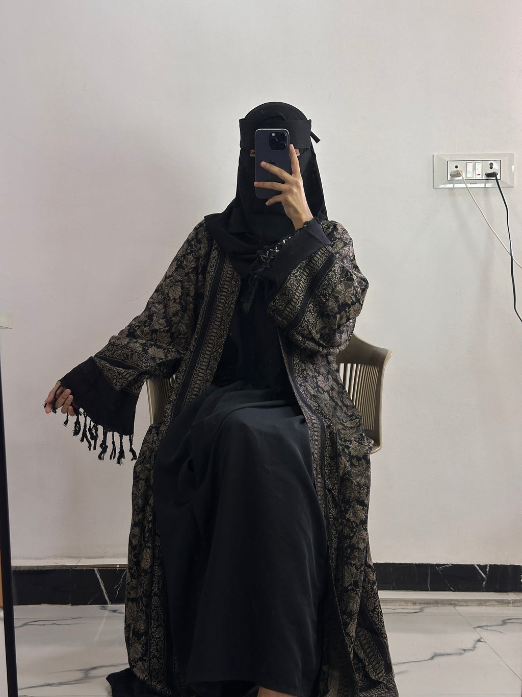 Pashmina abaya with shawl