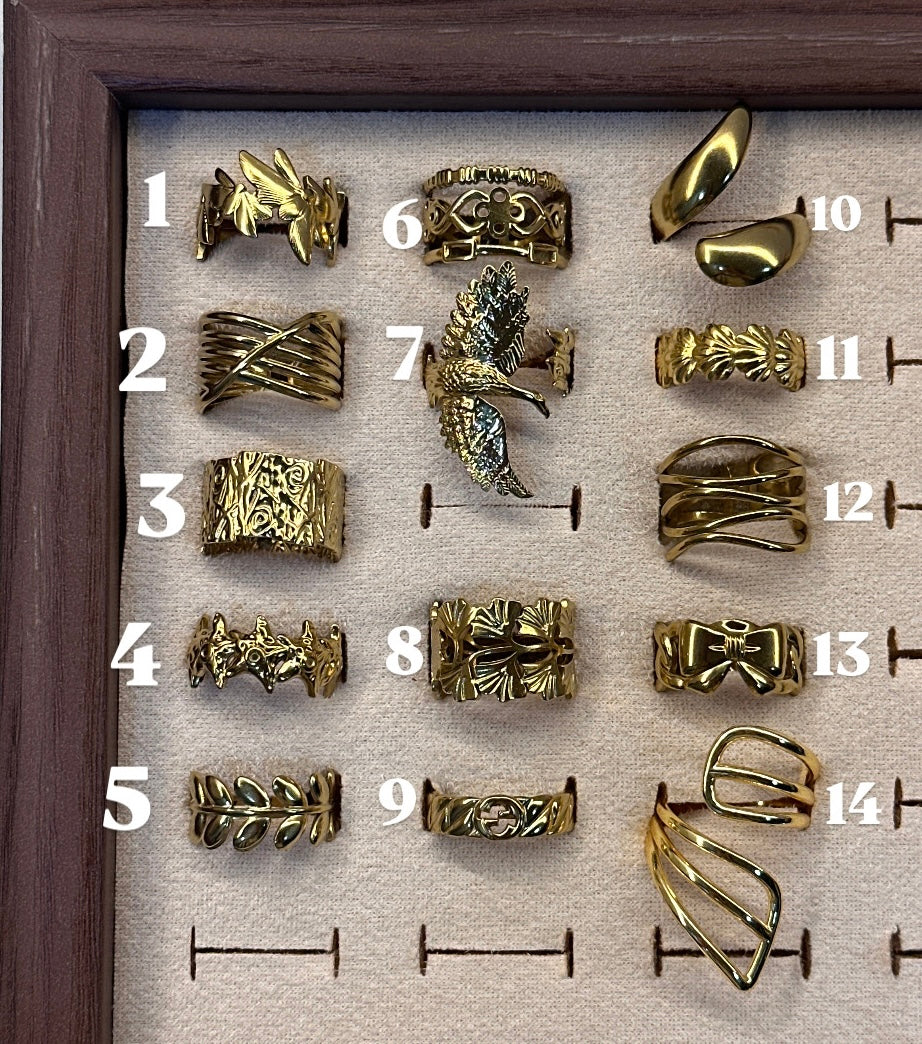 Anti tarnished adjustable rings