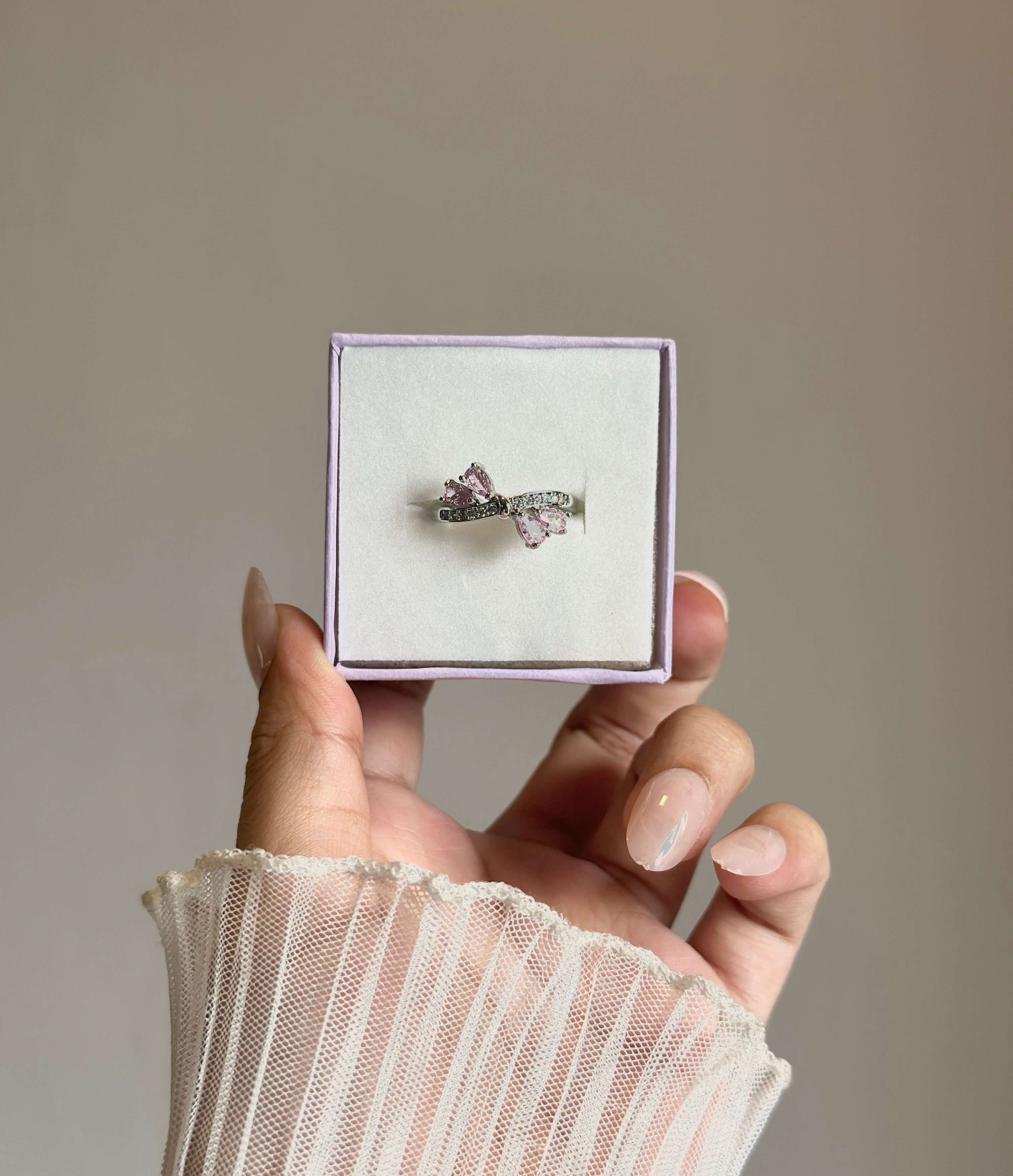 Pink Leaf Ring