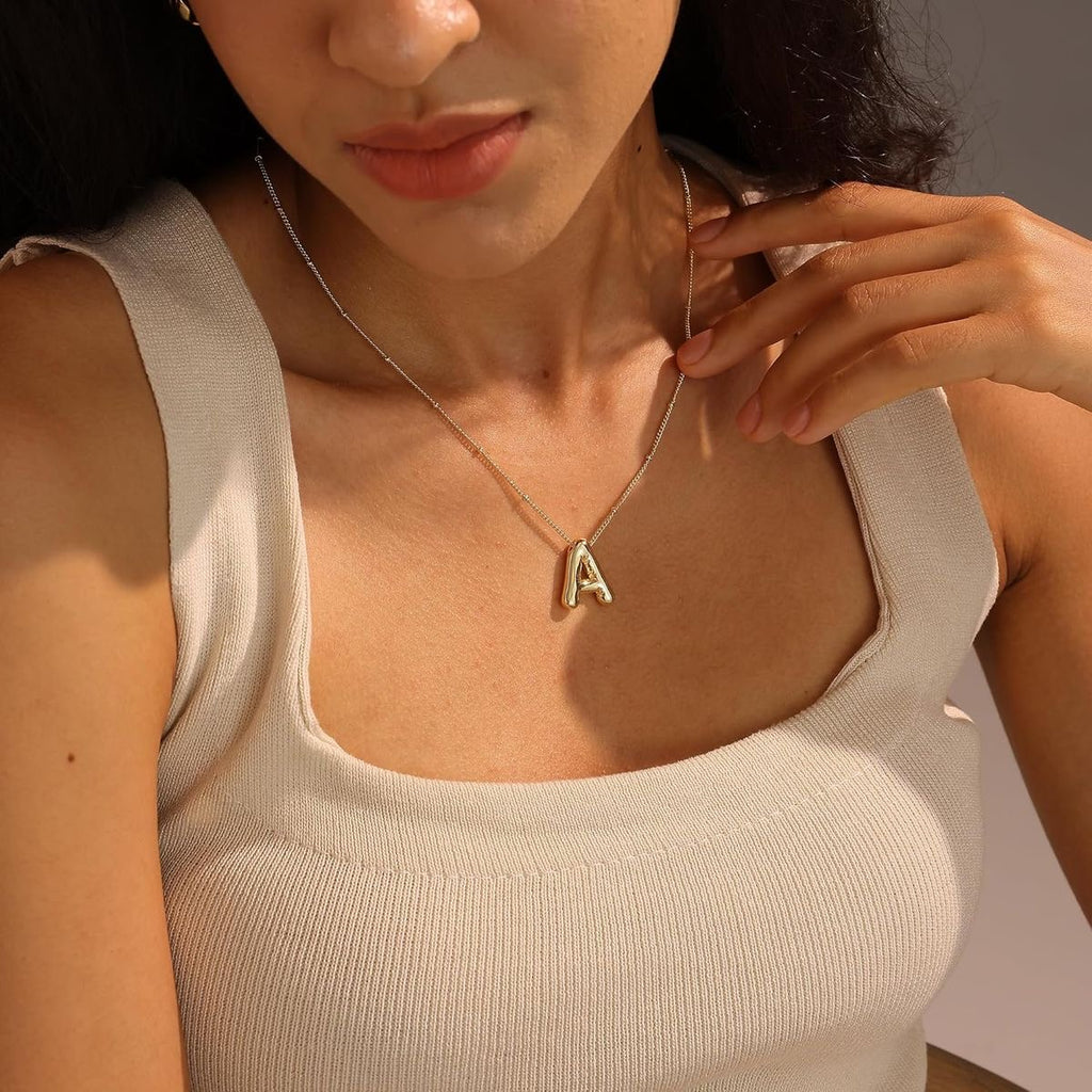 Bubble alphabet necklace