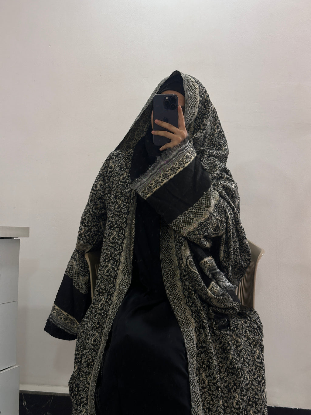 Pashmina abaya with shawl