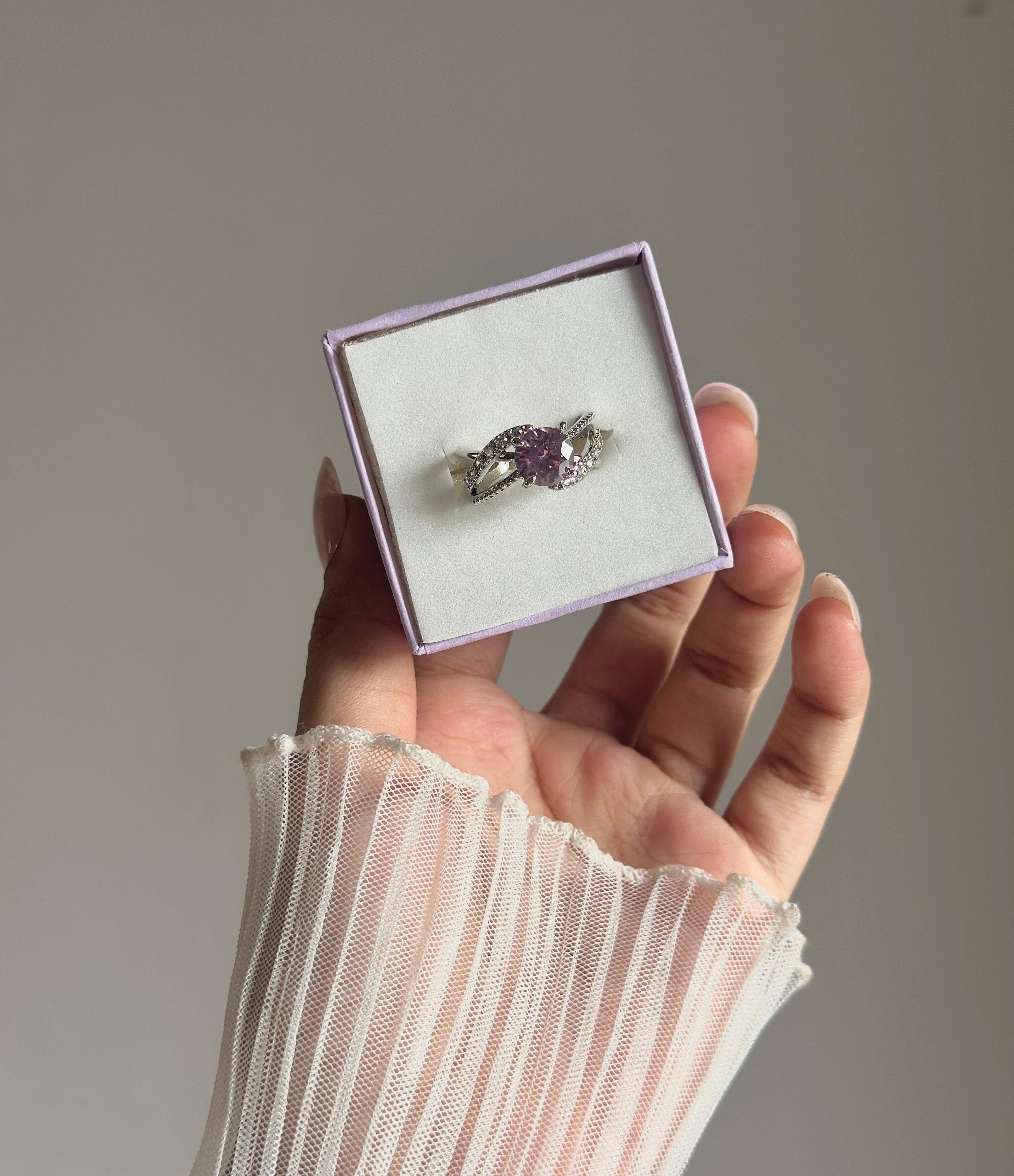 Pink diamond ring