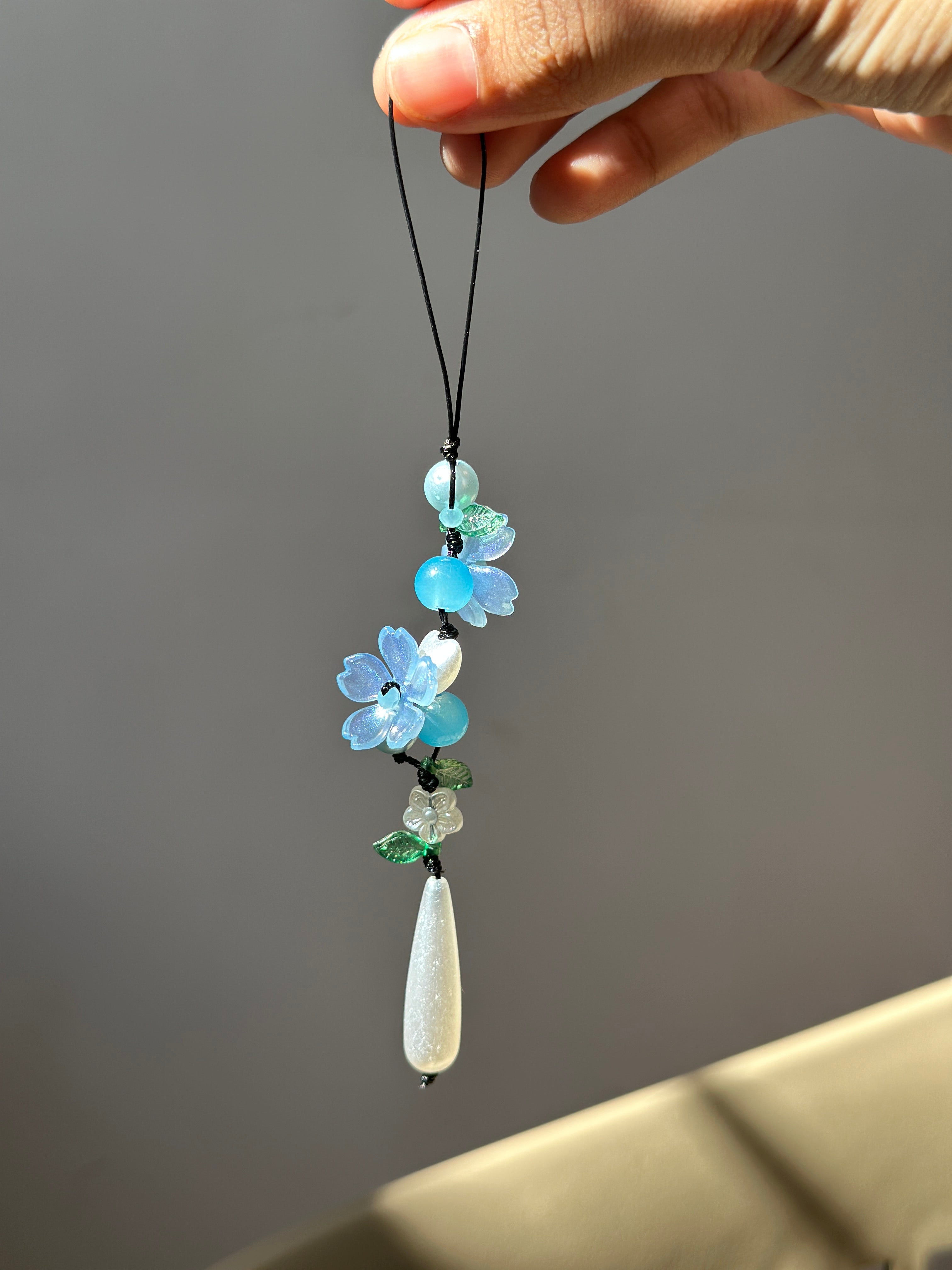 Blue flower charm