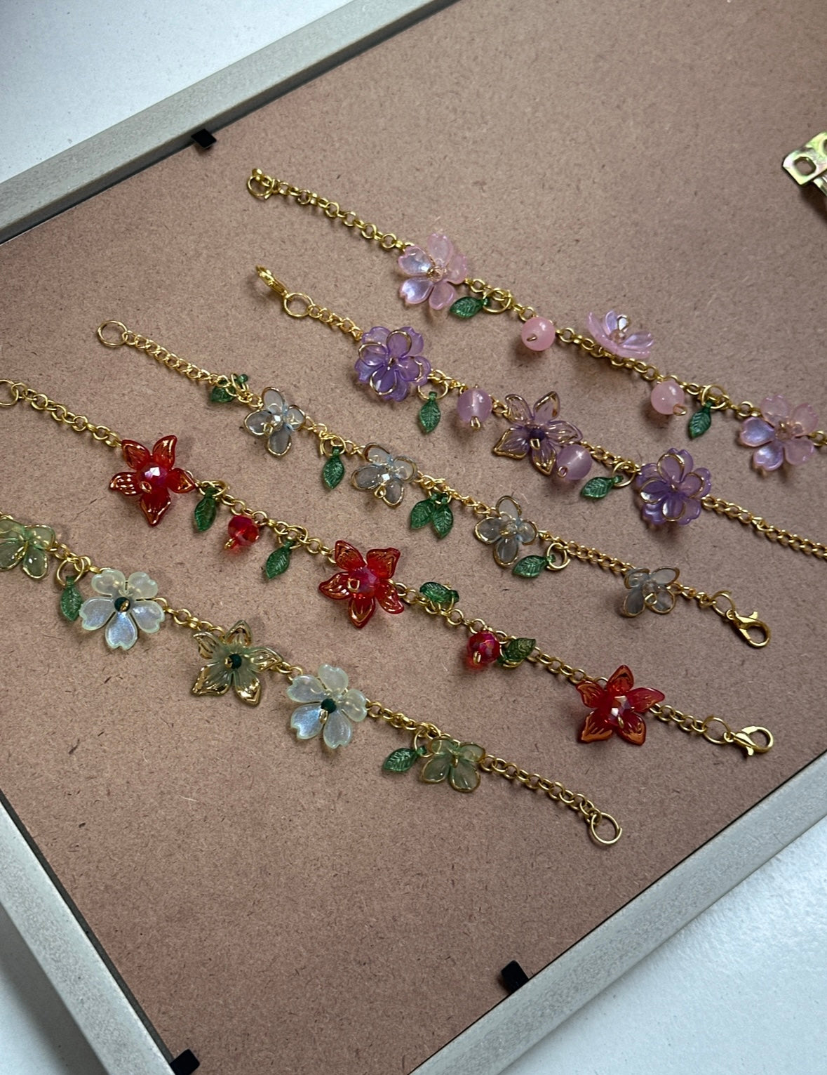 Flower chain adjustable bracelet🌸