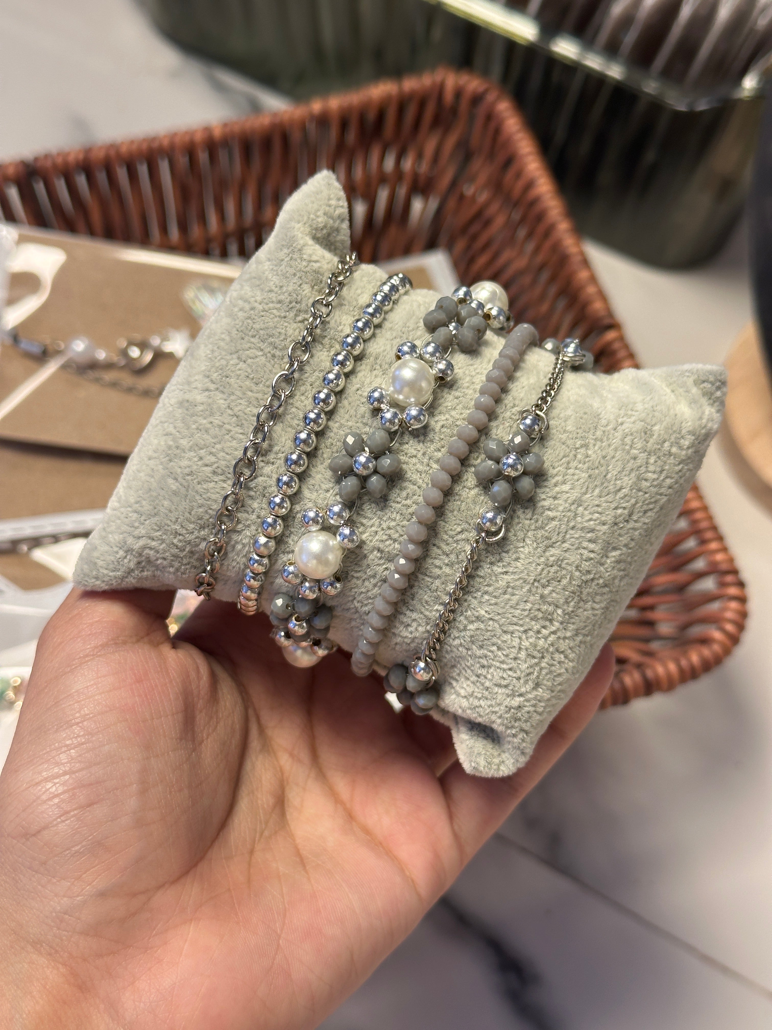 Beaded stack pack of 5