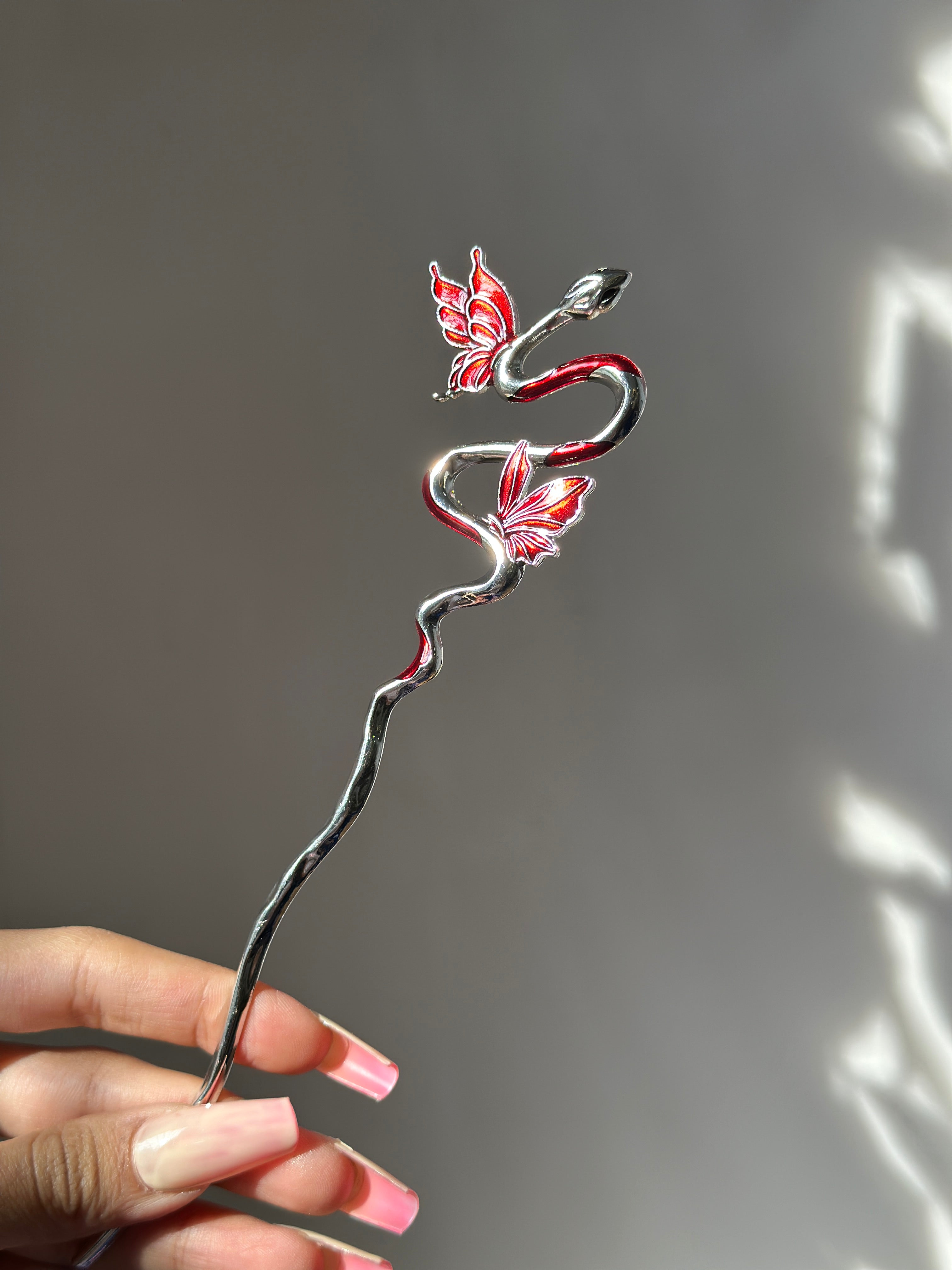 red spider lily earrings Serpent Hair Stick – Inclusivecharm