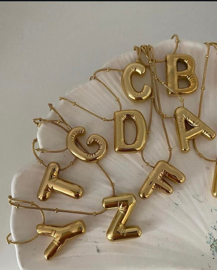 Bubble alphabet necklace
