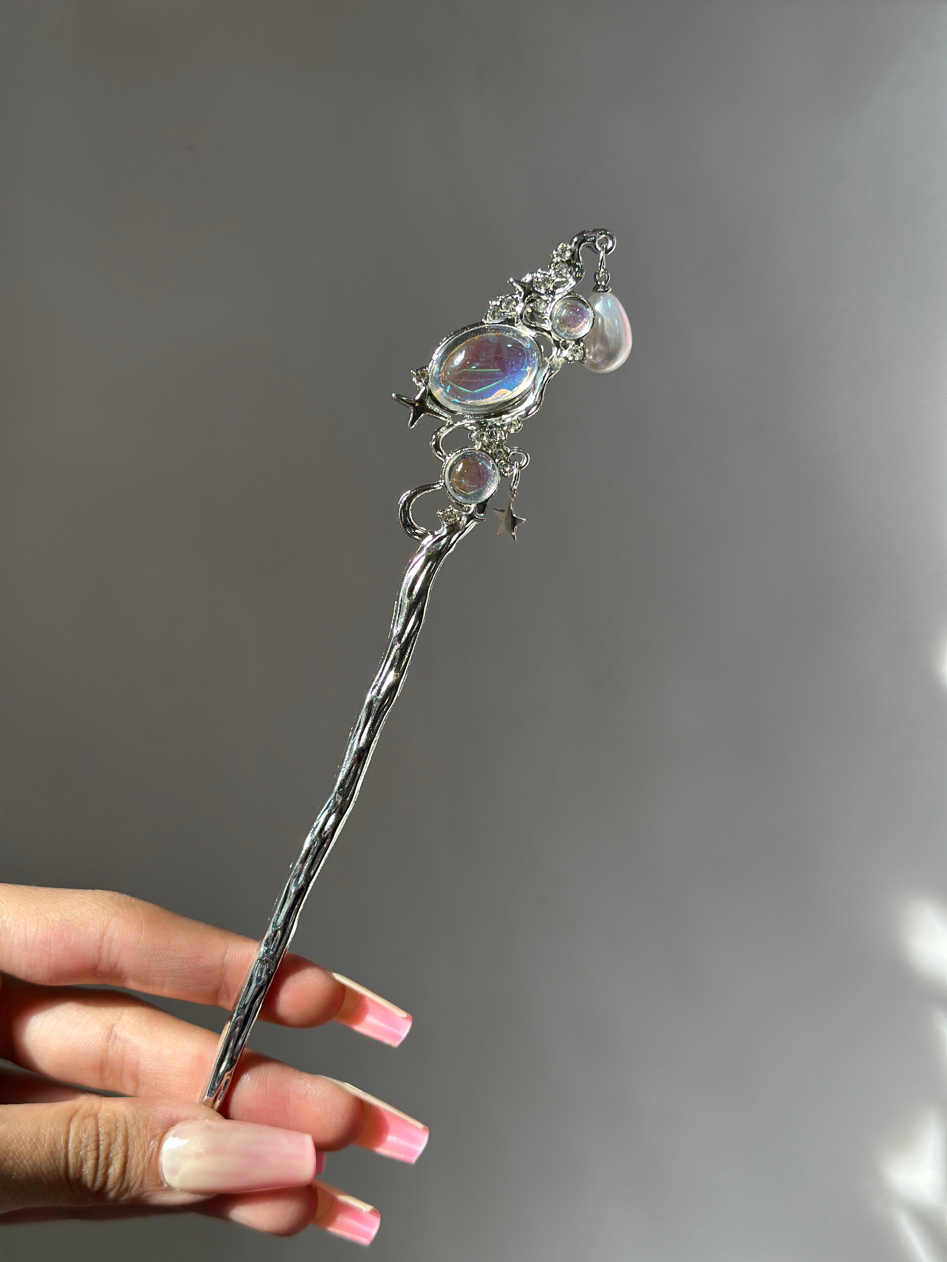 Iridescent Galaxy Crystal Hair Pin