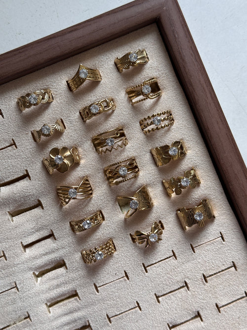 Anti tarnished adjustable rings