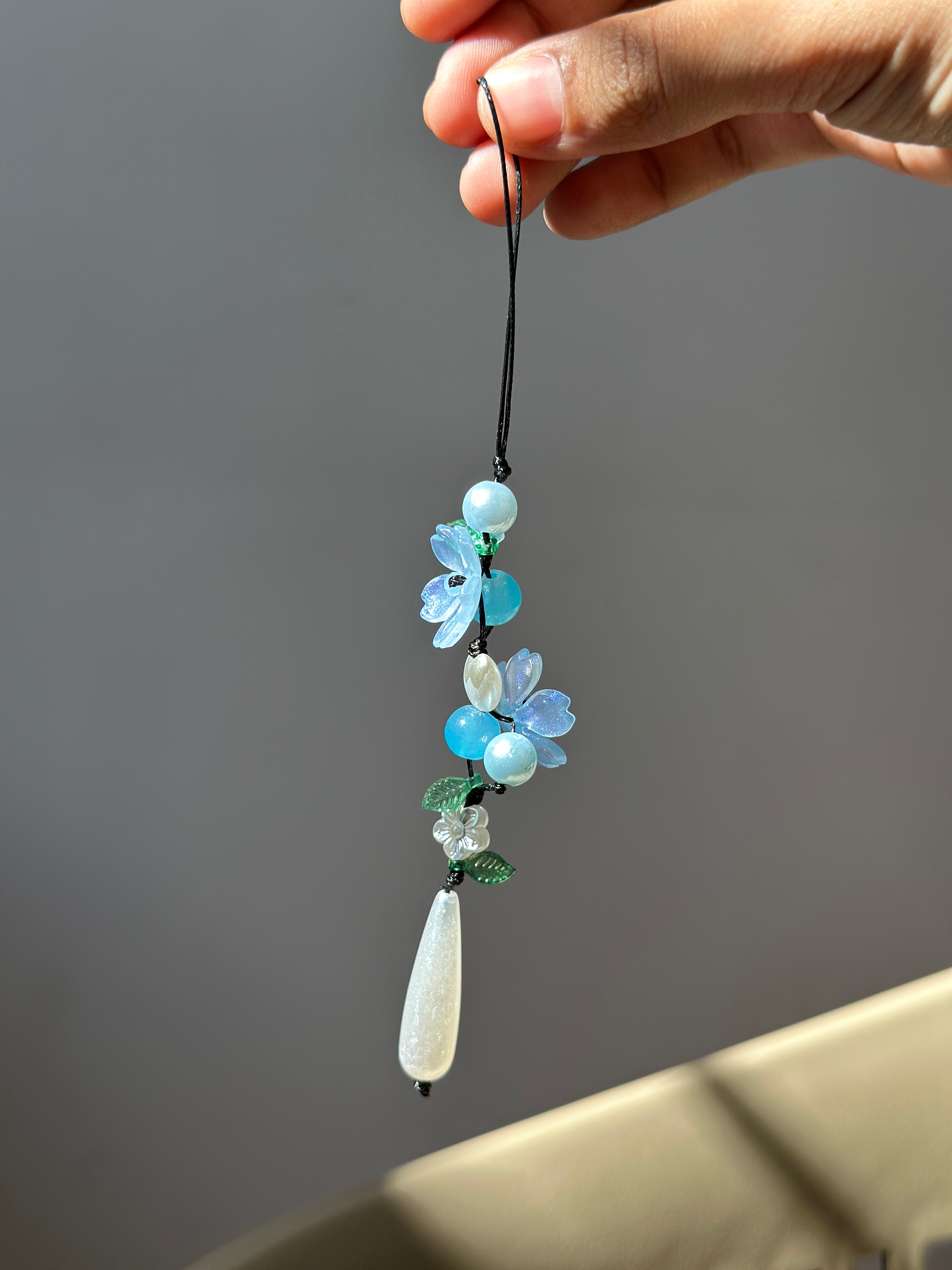 Blue flower charm