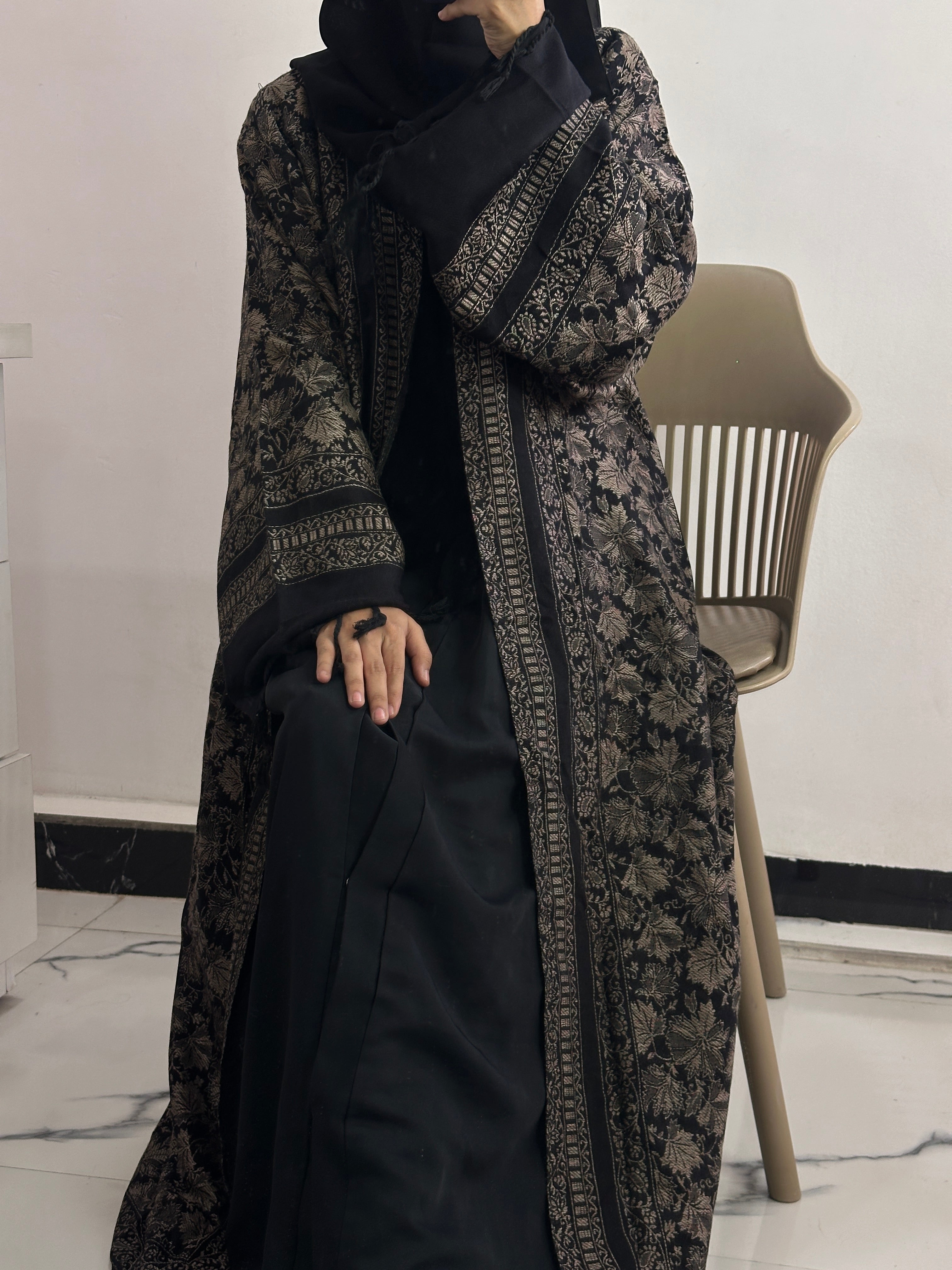 Pashmina abaya with shawl