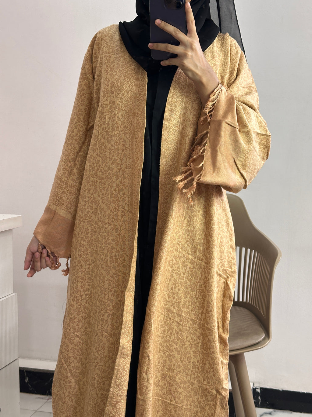 Pashmina abaya with shawl