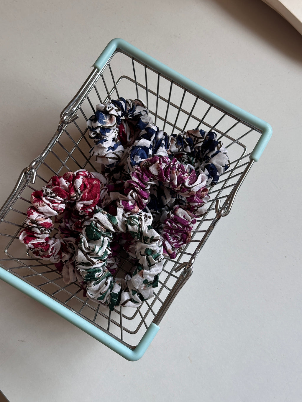 Cotton printed scrunchie