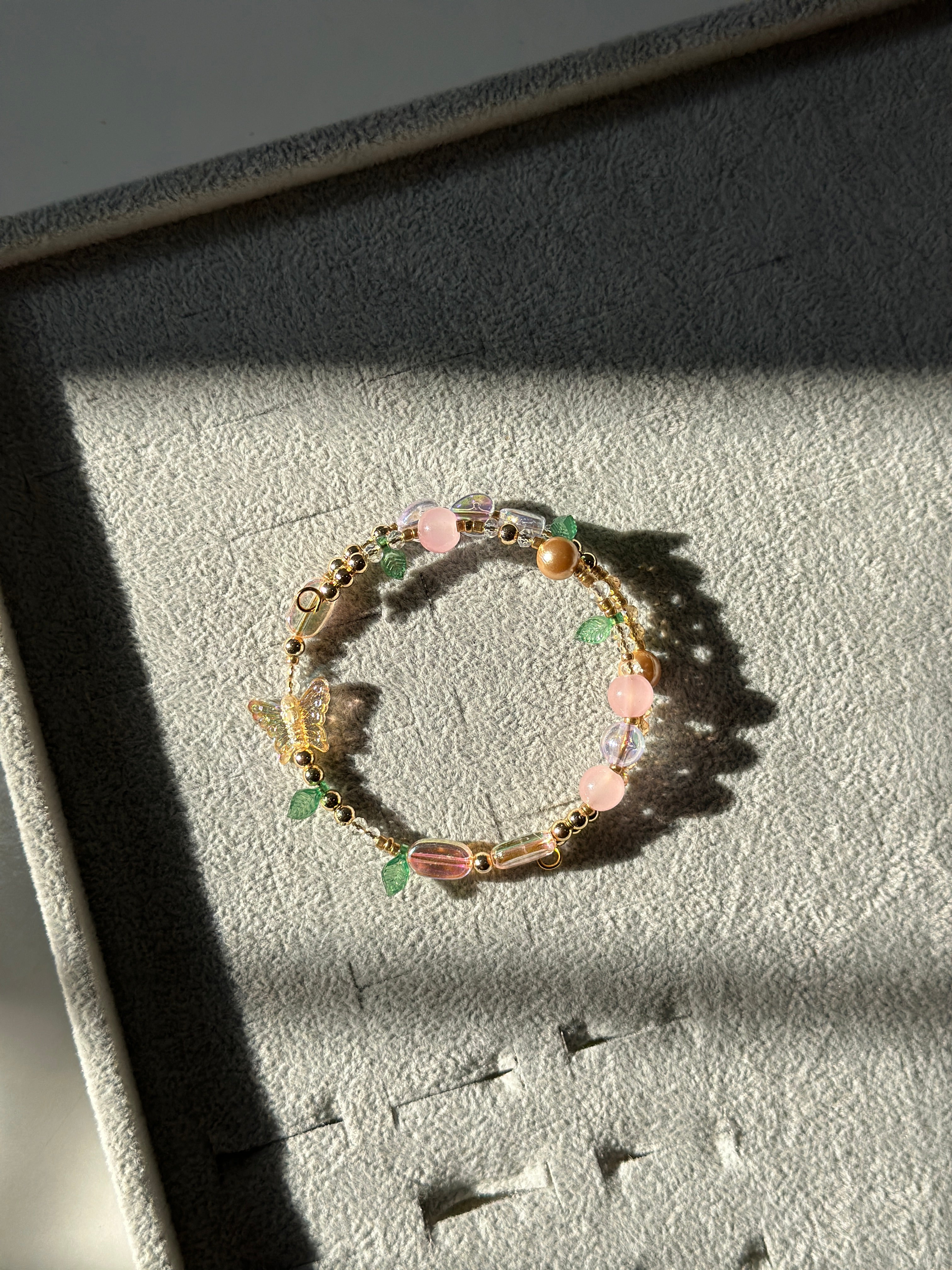 Leaf double layer bracelet