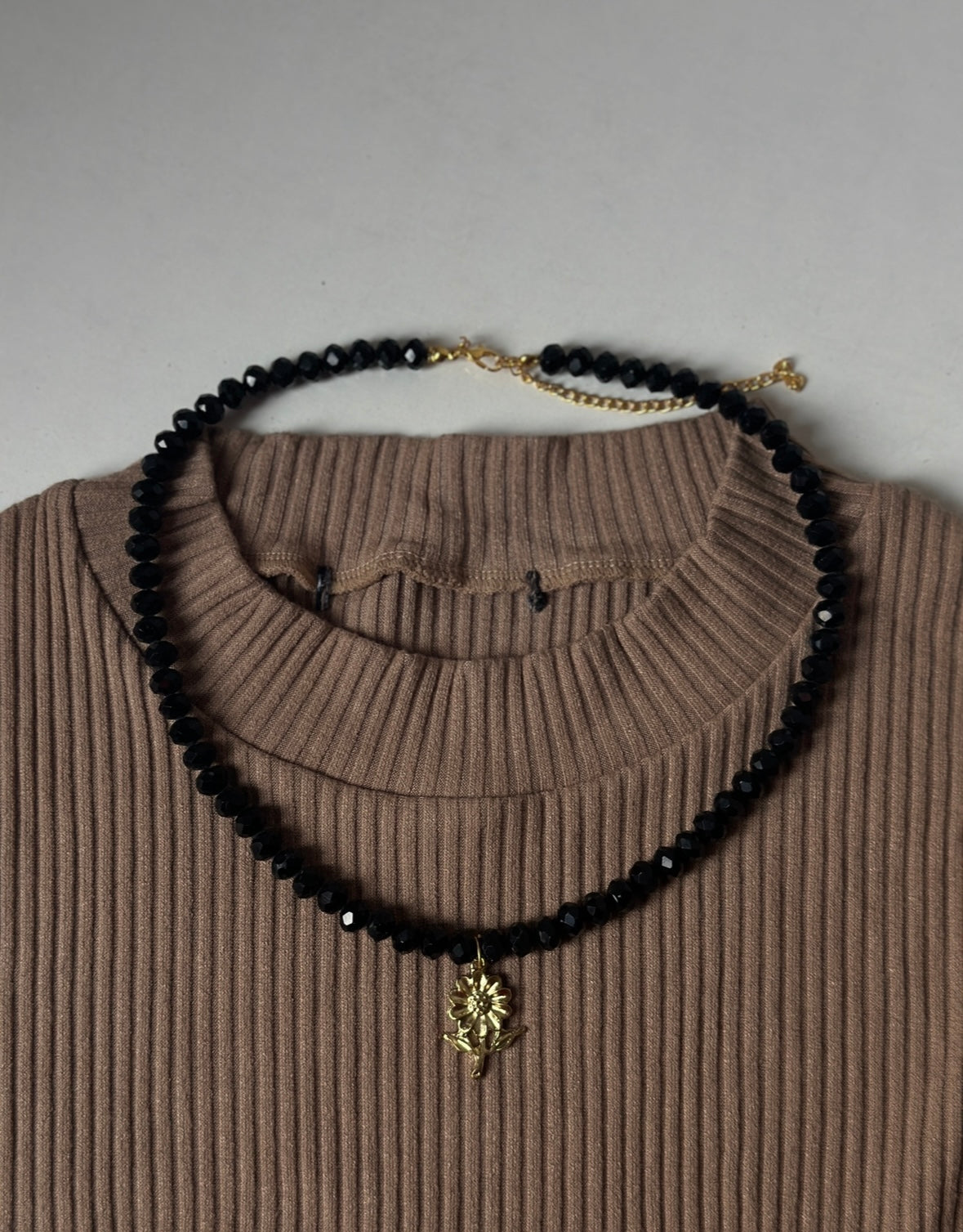 Black beaded necklace (pack of 3)