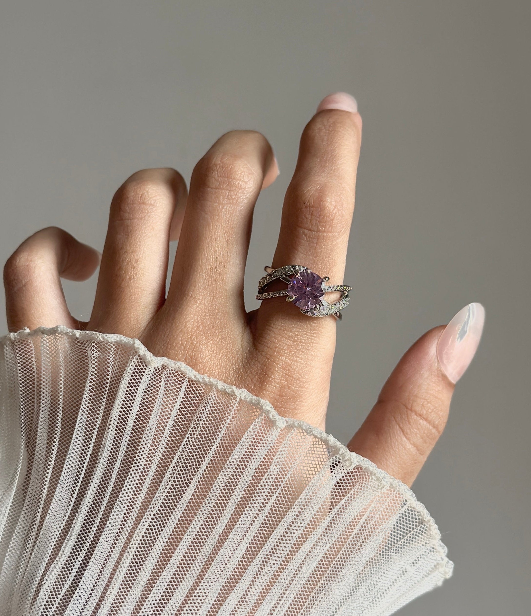Pink diamond ring