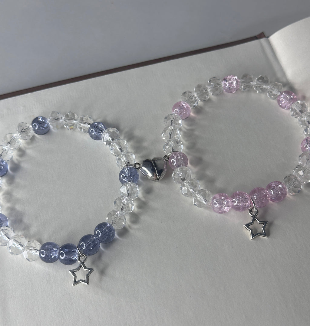 magnet heart pair bracelet