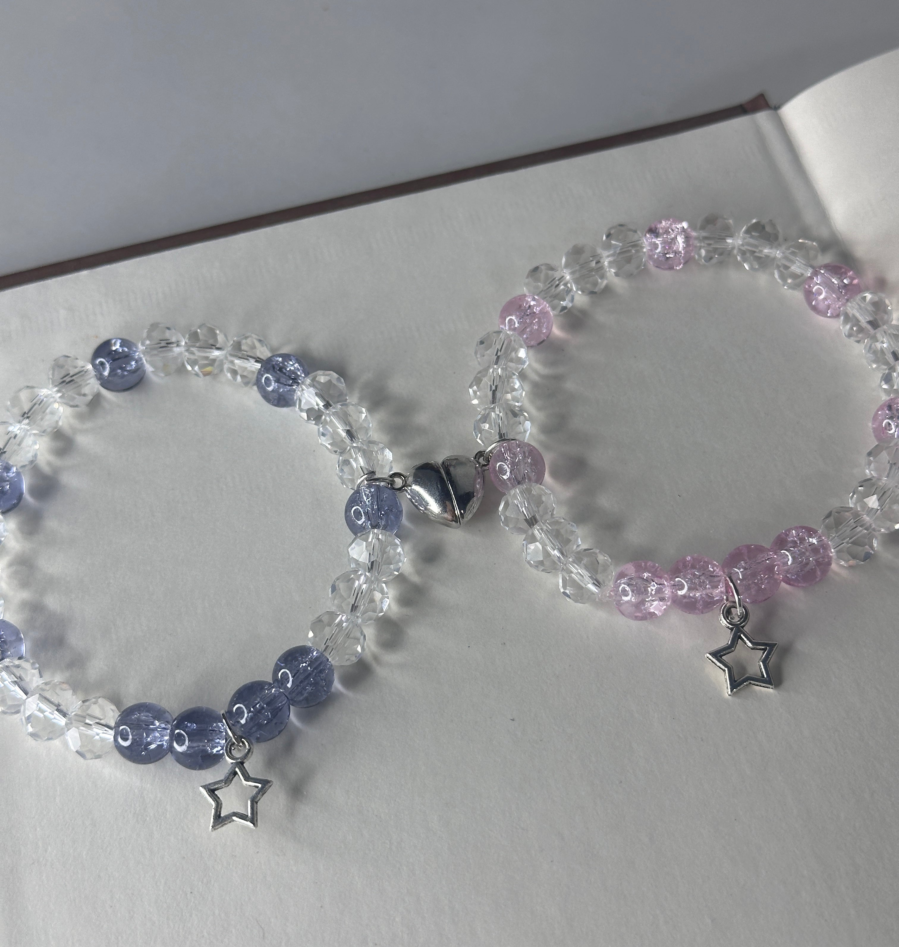 magnet heart pair bracelet