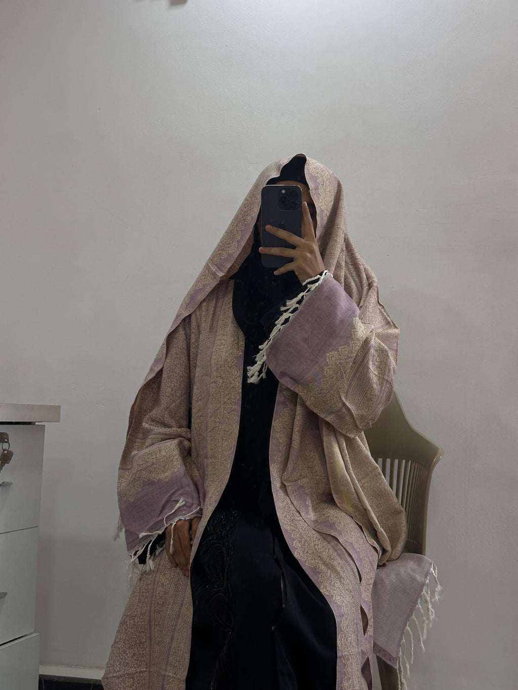 Pashmina abaya with shawl