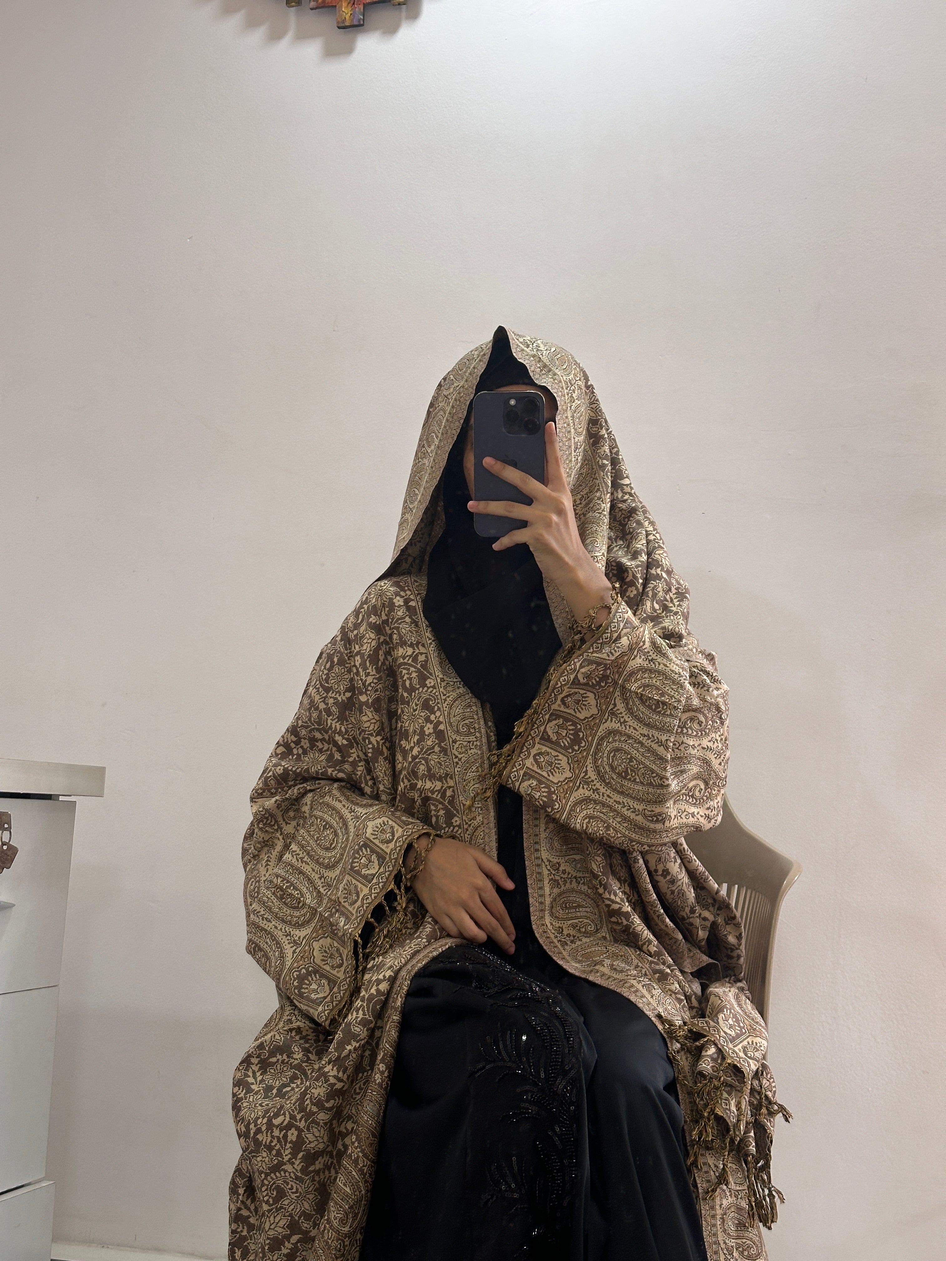 Pashmina abaya with shawl