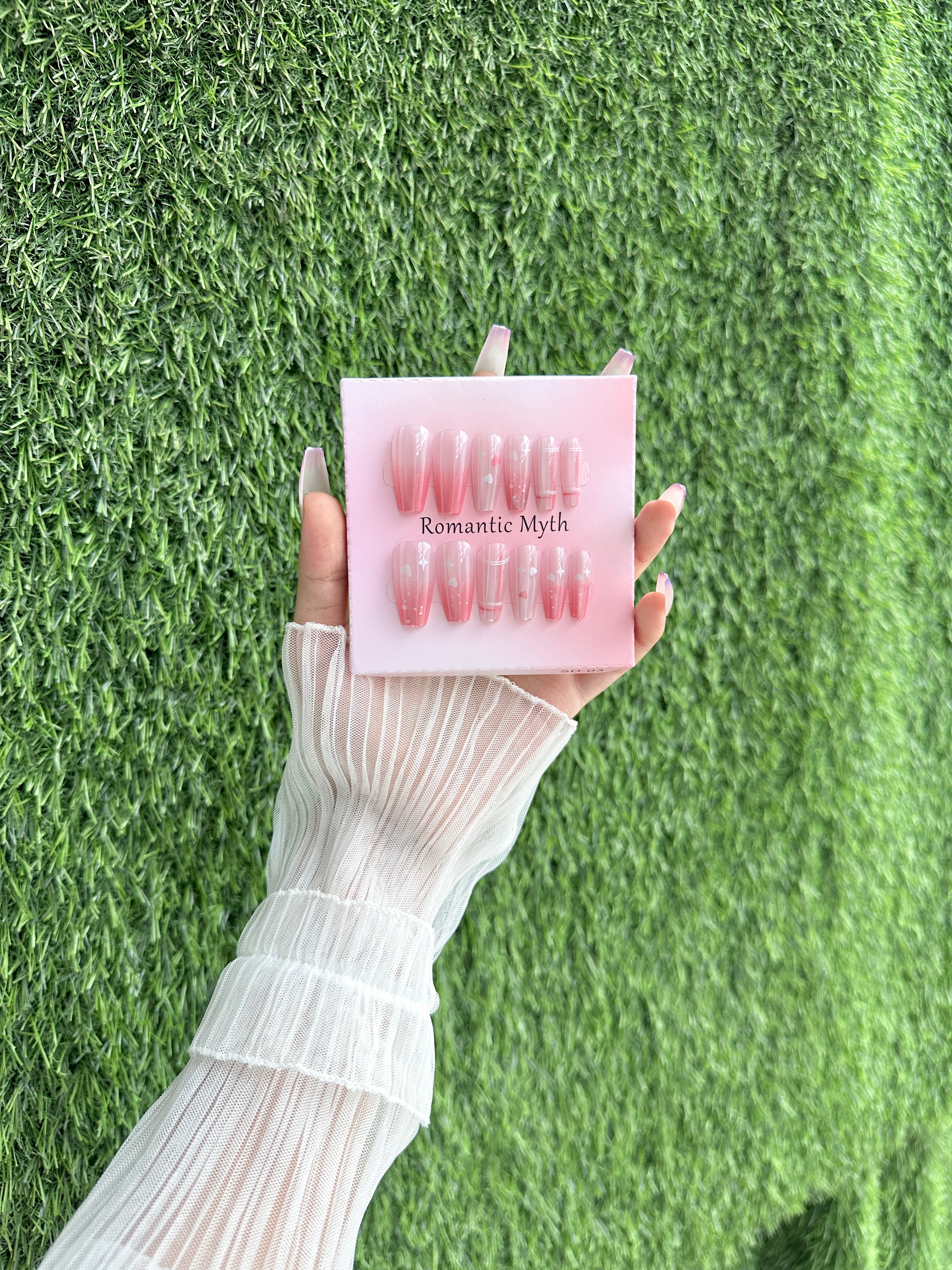 Nude glossy nails