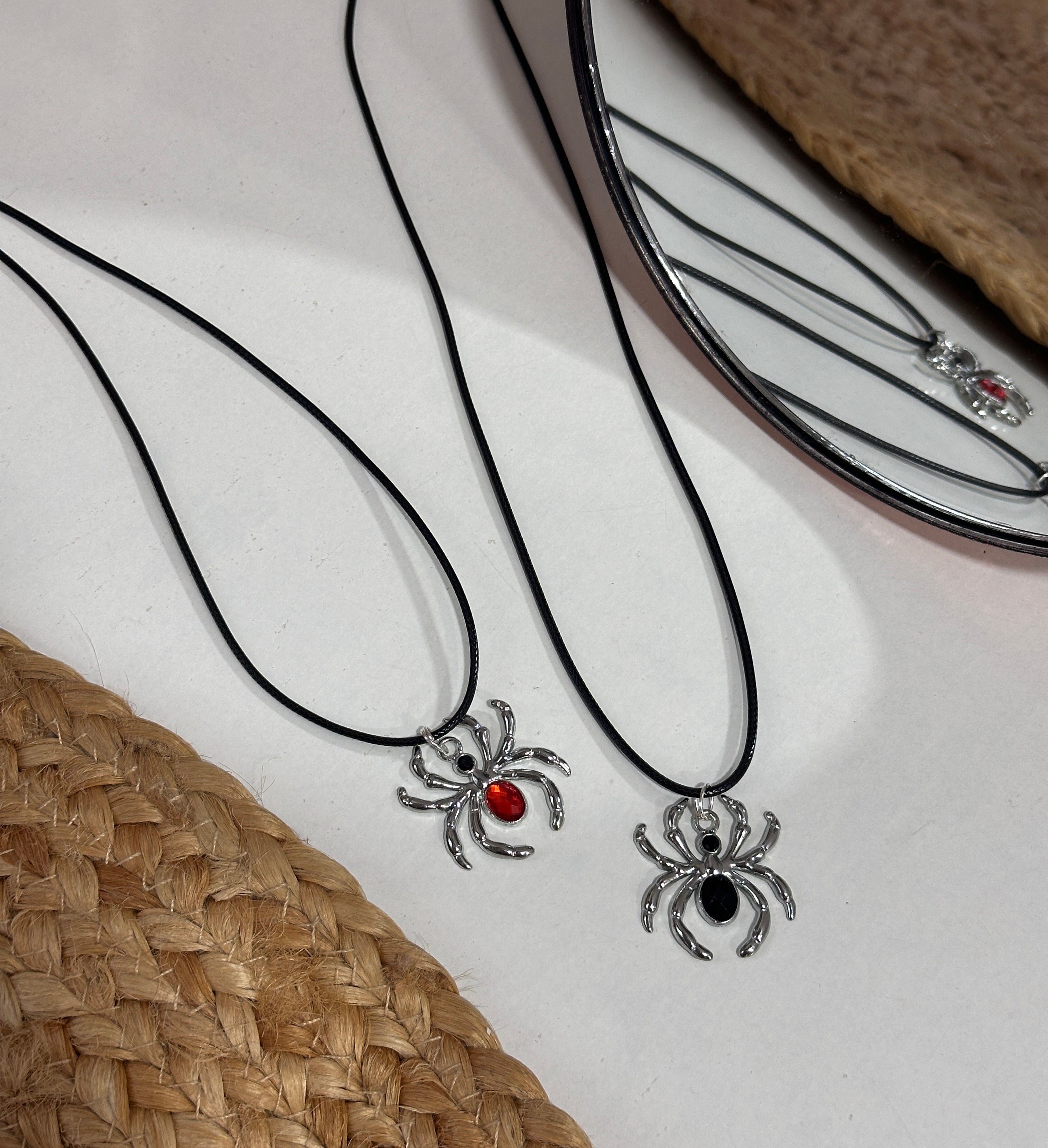 Spider pair necklace