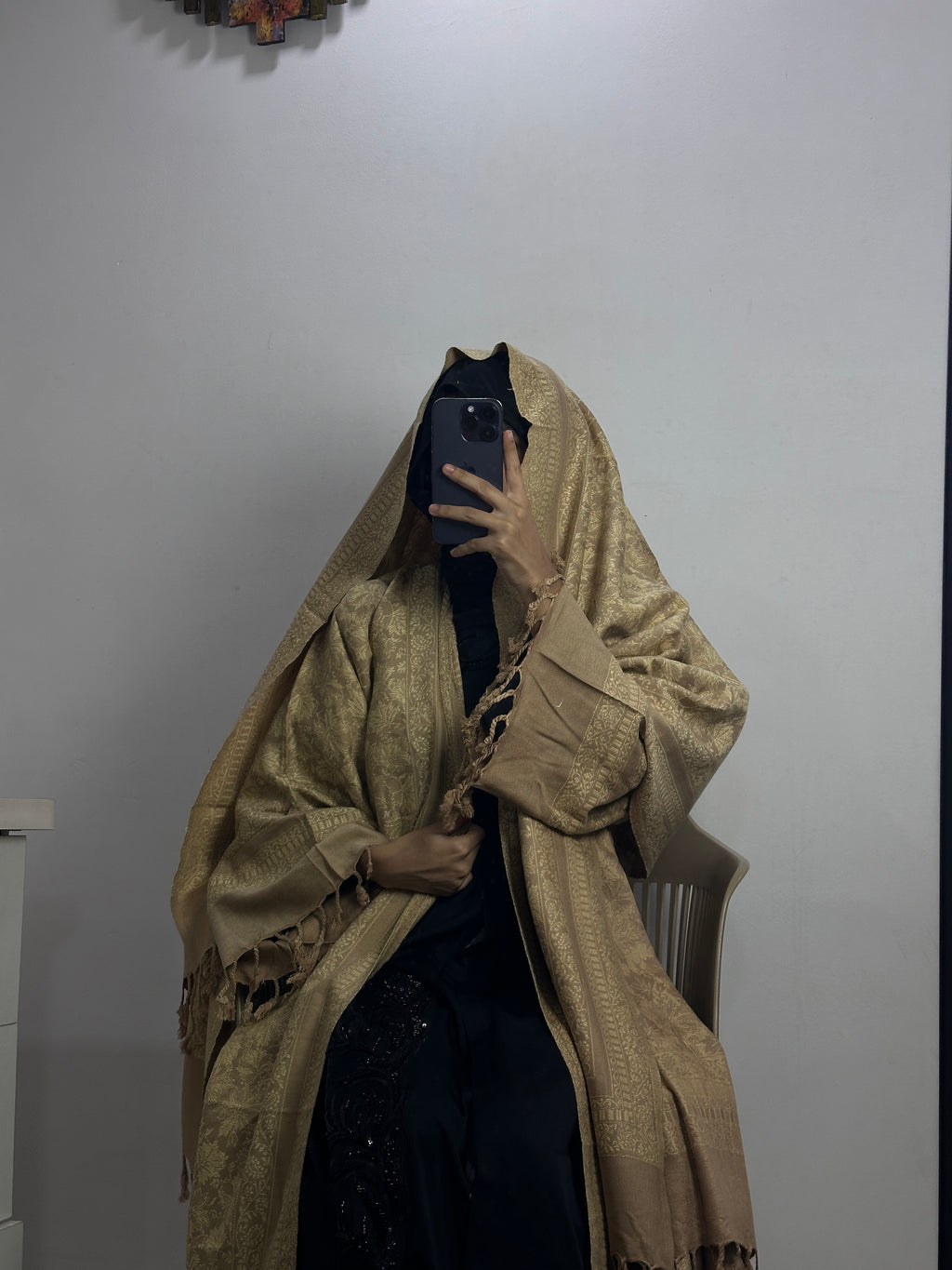 Pashmina abaya with shawl