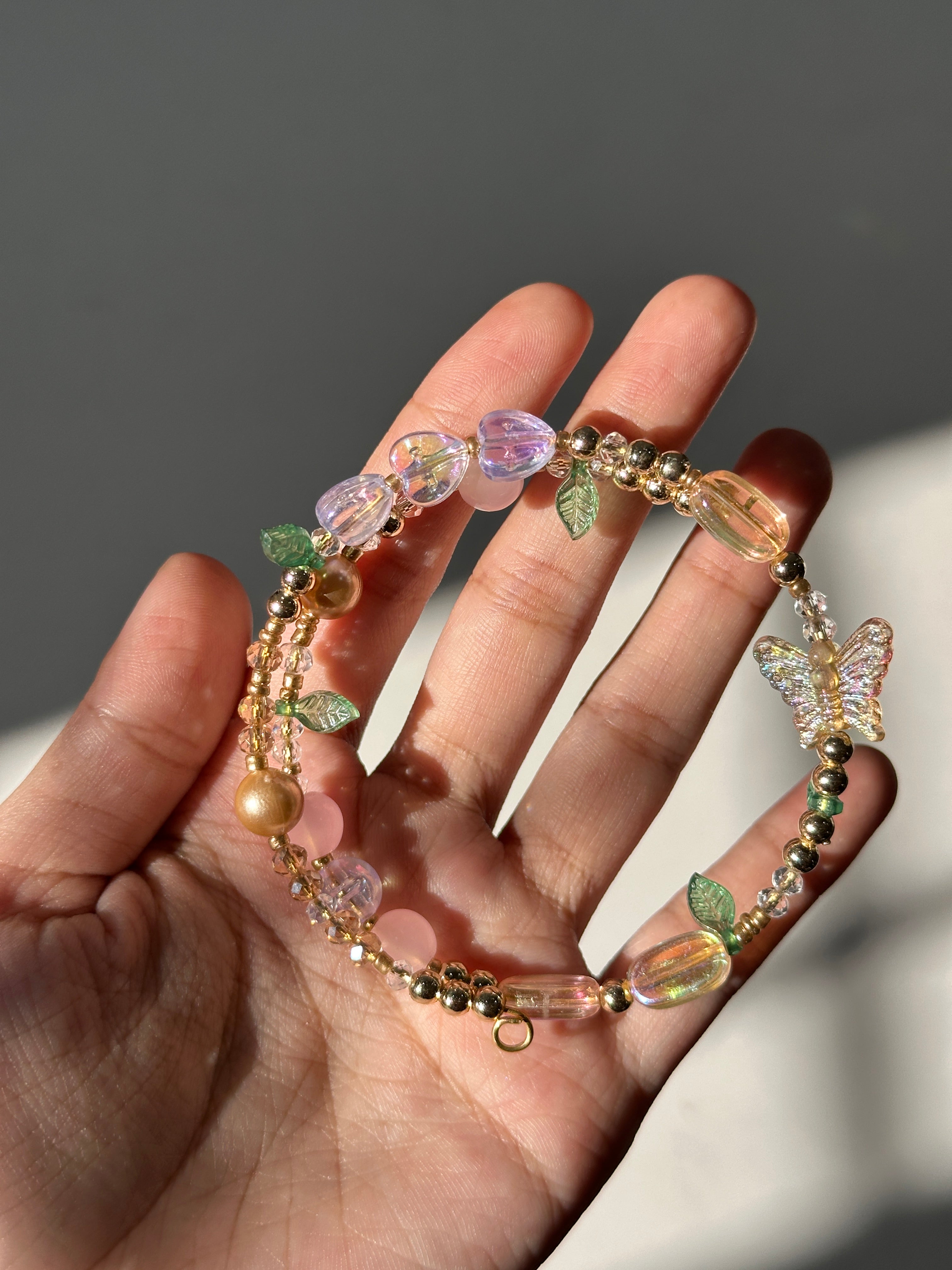 Leaf double layer bracelet