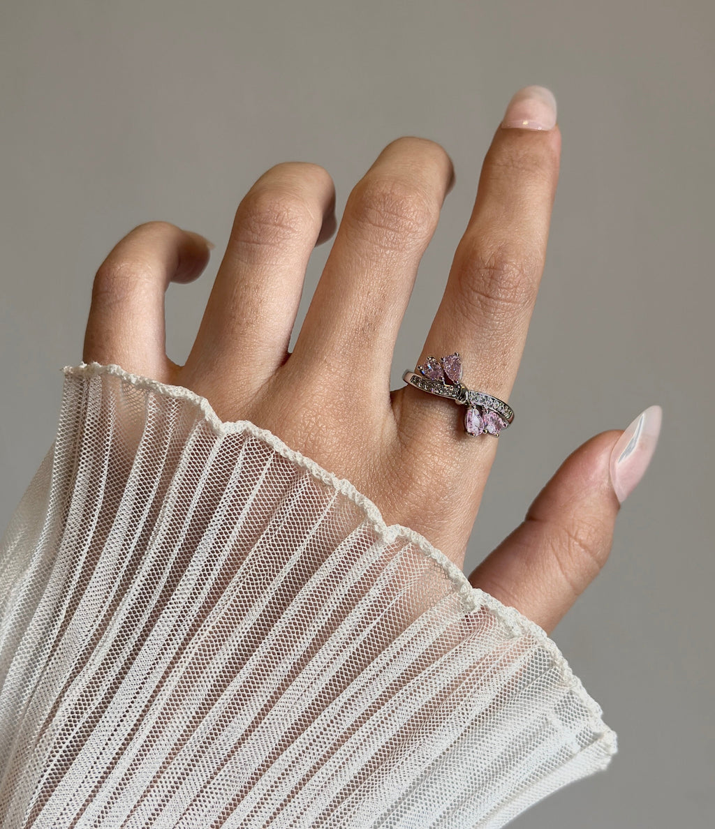 Pink Leaf Ring