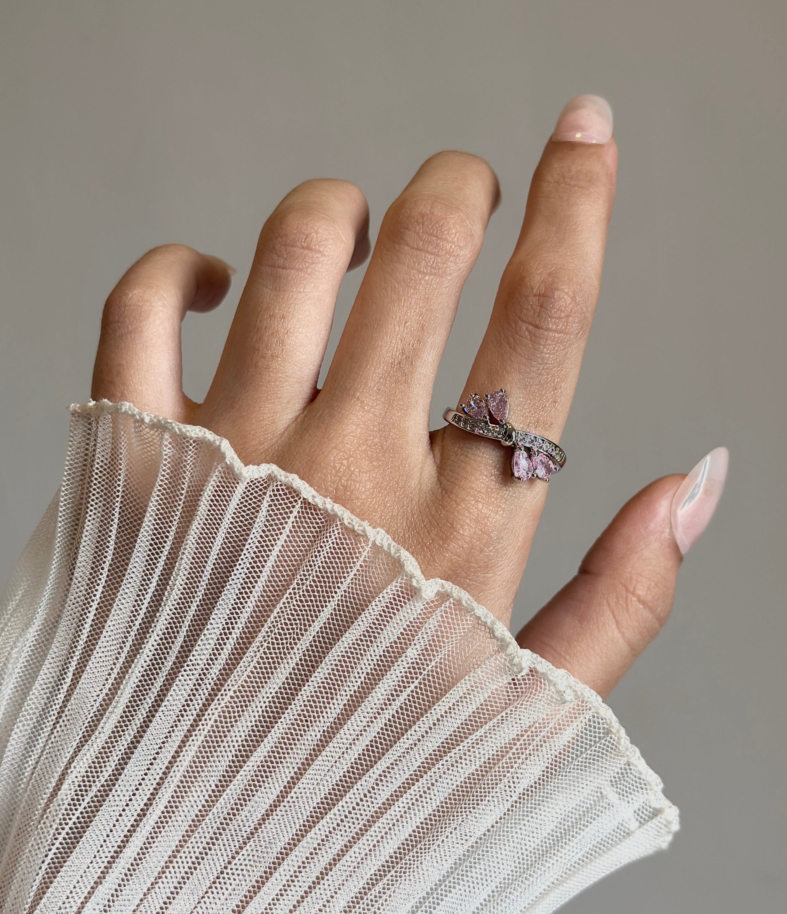 Pink Leaf Ring